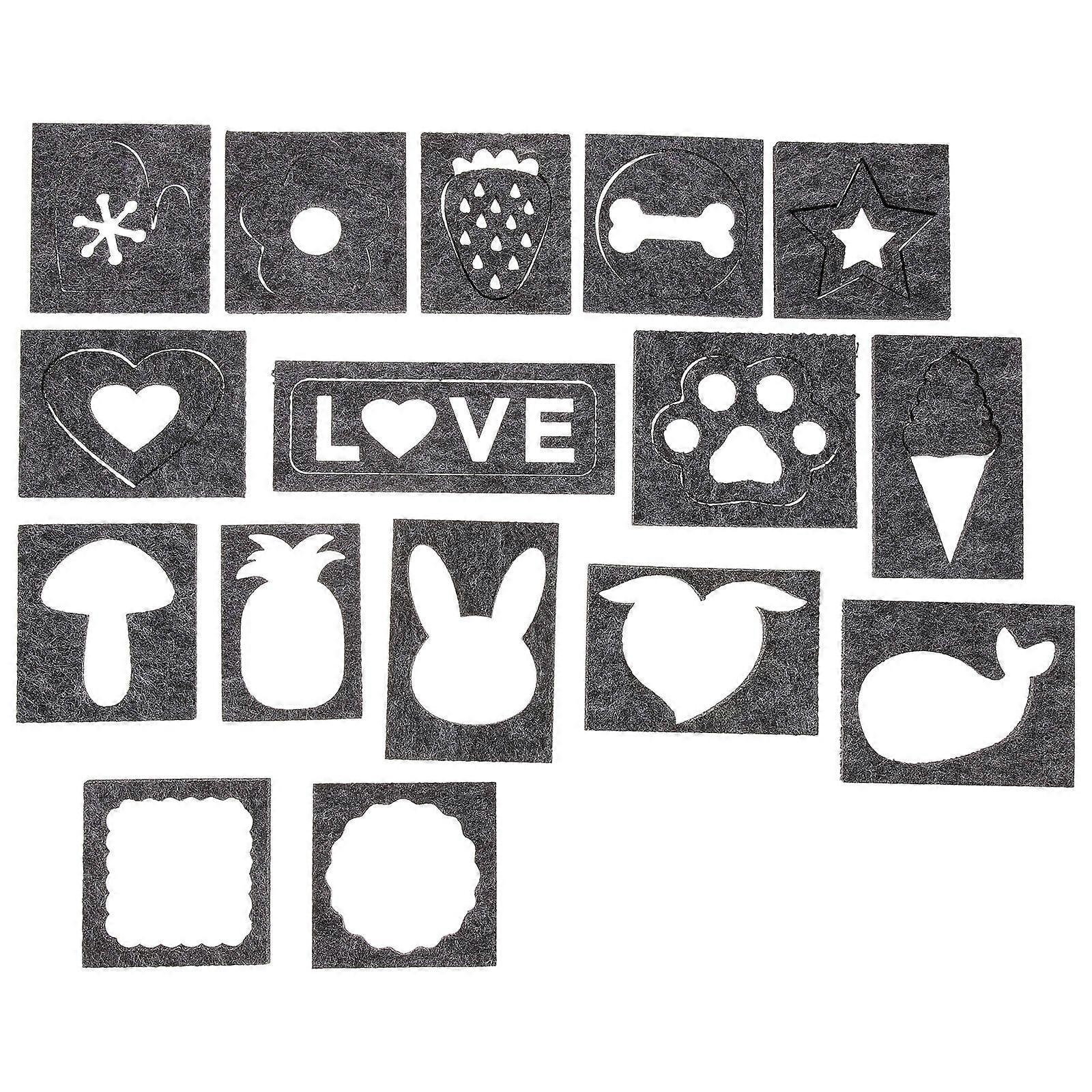 16pcs Unique DIY Craft Felt Templates for Needle Felting & Applique – Fun Wool Shaping Tools for Handicraft Projects, Beginners Friendly