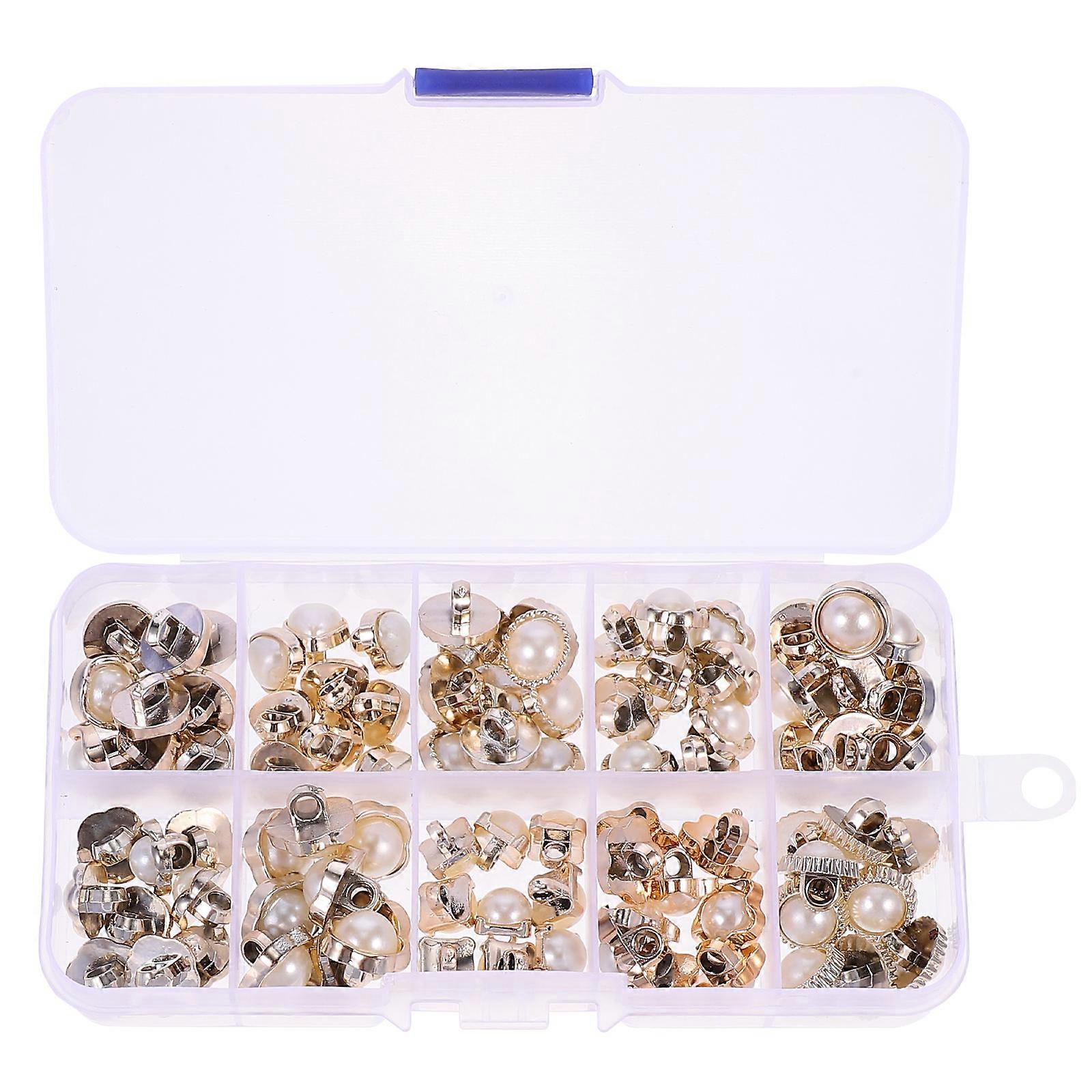 Pearl Buttons For Sewing Assorted Color Plastic Buttons For Diy Projects And Crafts 100Pcs