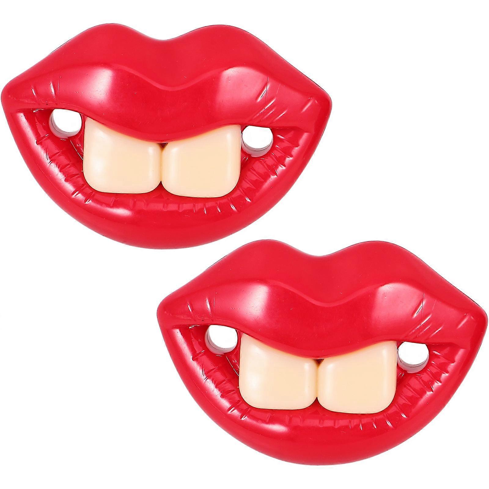 Big Front Teeth Pacifier Halloween Trick Props Assorted Color For Costume Party Masquerade Wedding Cosplay 2Pcs