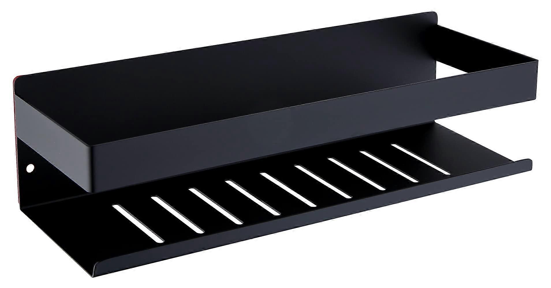 Police do sprchy bez vrtání, samolepící polička do sprchy, černá 30CM