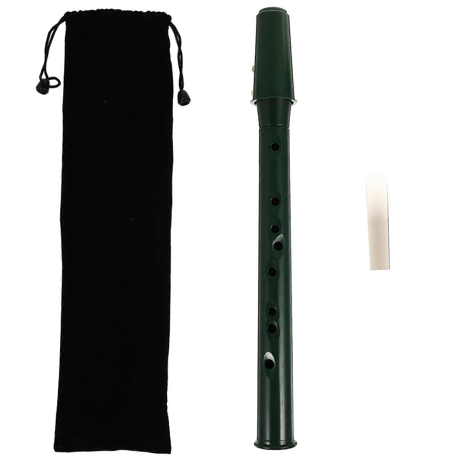 Pocket Set Saxophone For Kids Travel Friendly Stage Performance Instrument Green 1Set