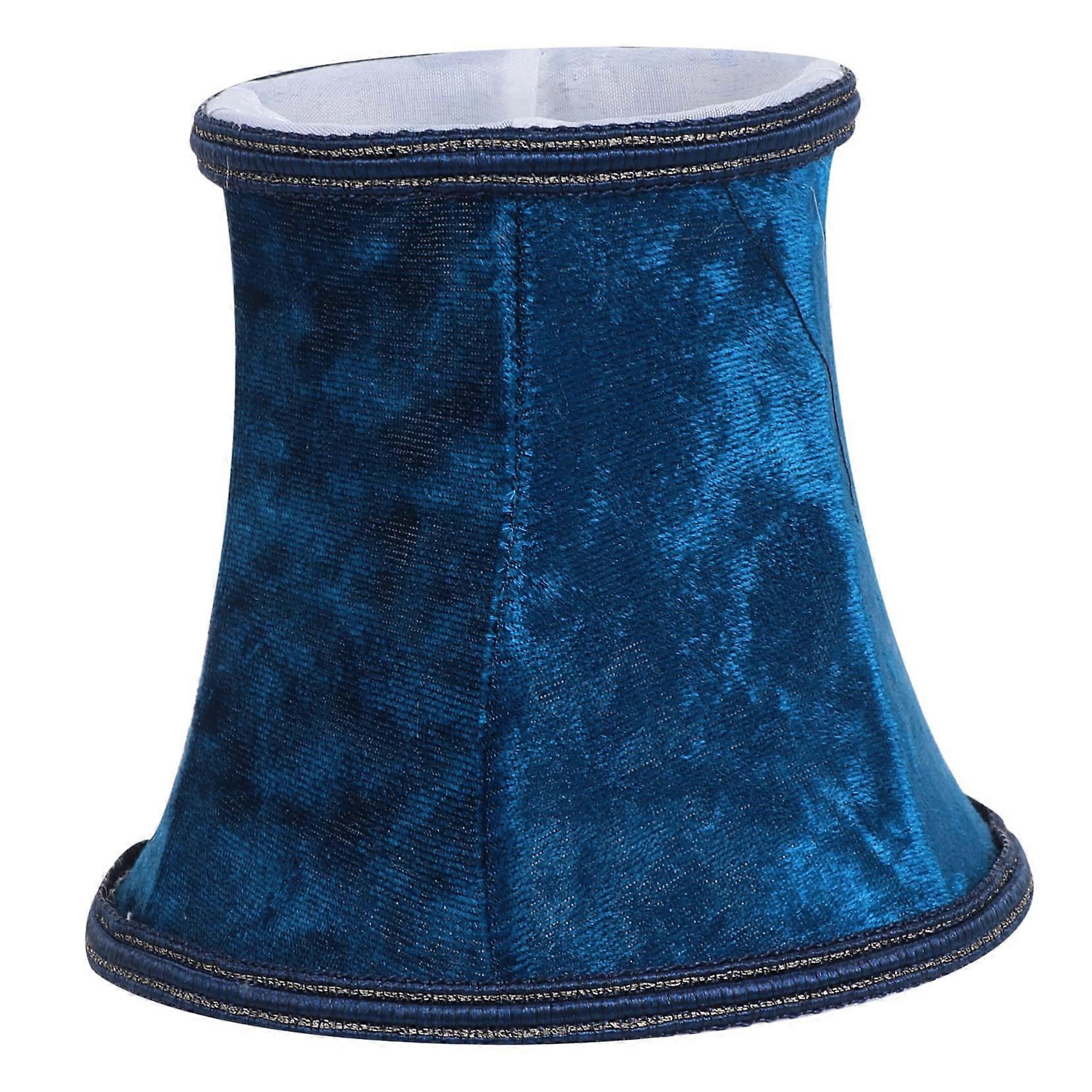 Fabric Lampshade White Candle Holder Replacement 12x12x11cm Vintage Light Grey Bedside Lamp Shade Rustic Blue