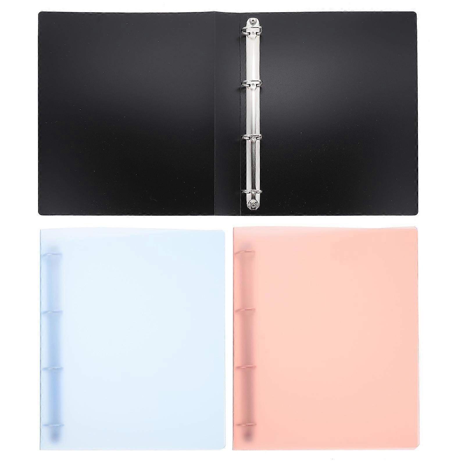 Documents Organizers File Folders A4 Binder File Folders Black Restaurants 3Pcs