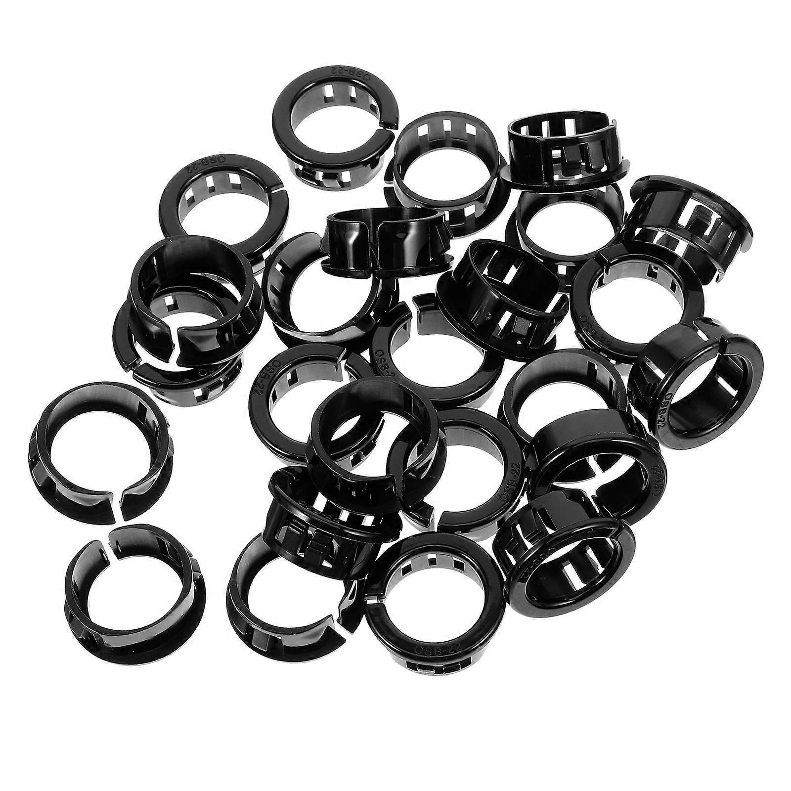 Cable Grommet Black Wall Grommet For Cables Open Style Insulation Wear .40X2.40X0.90CM 50Set