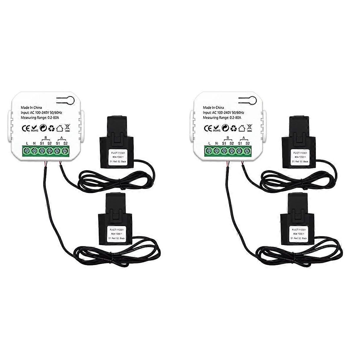 Tuya Smart ZigBee Energy Meter 2 Way Bidirectional, 2 Channels 2CT
