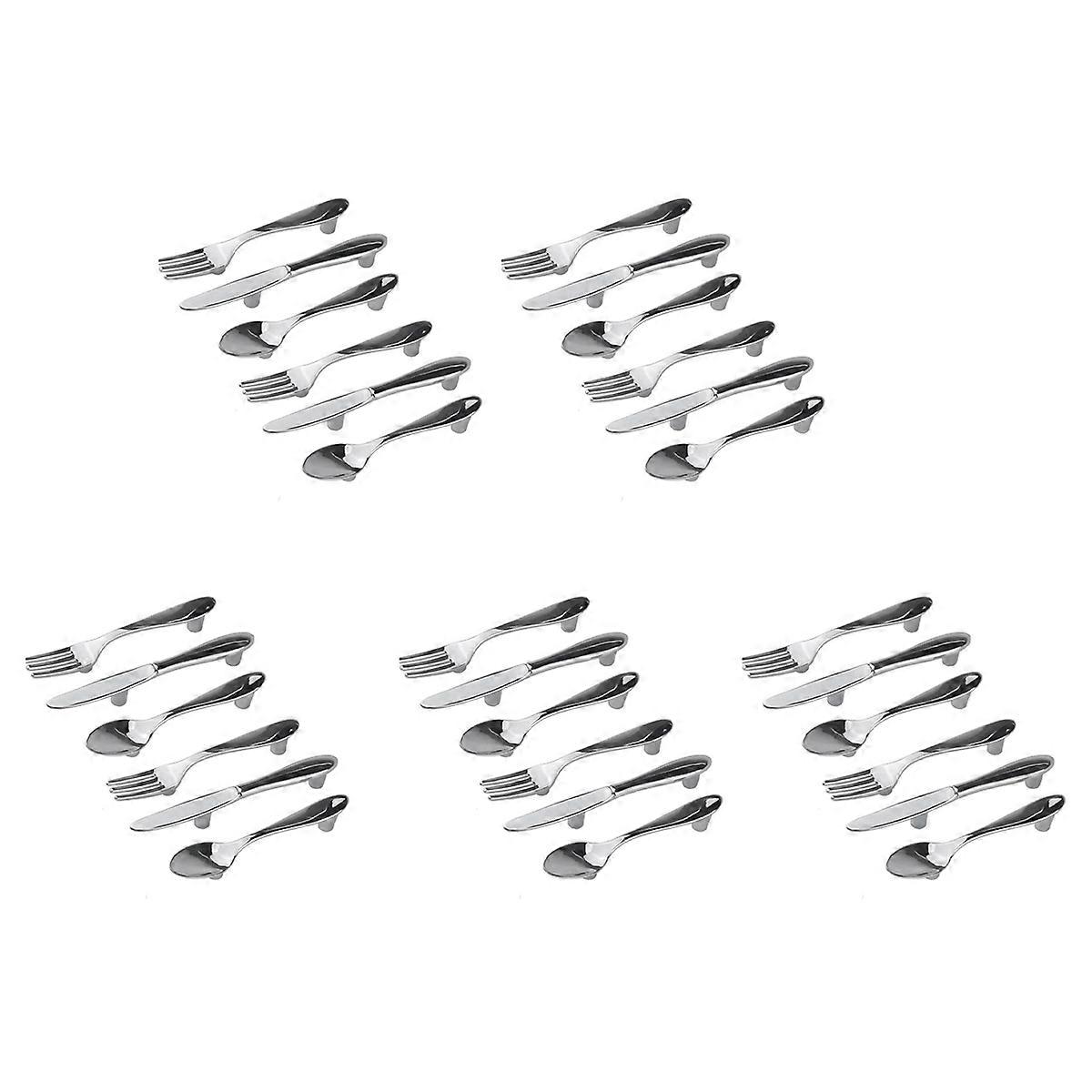 6PC Knife Spoon Fork Kitchen Cabinet Closet Drawer Pull Handles Knobs