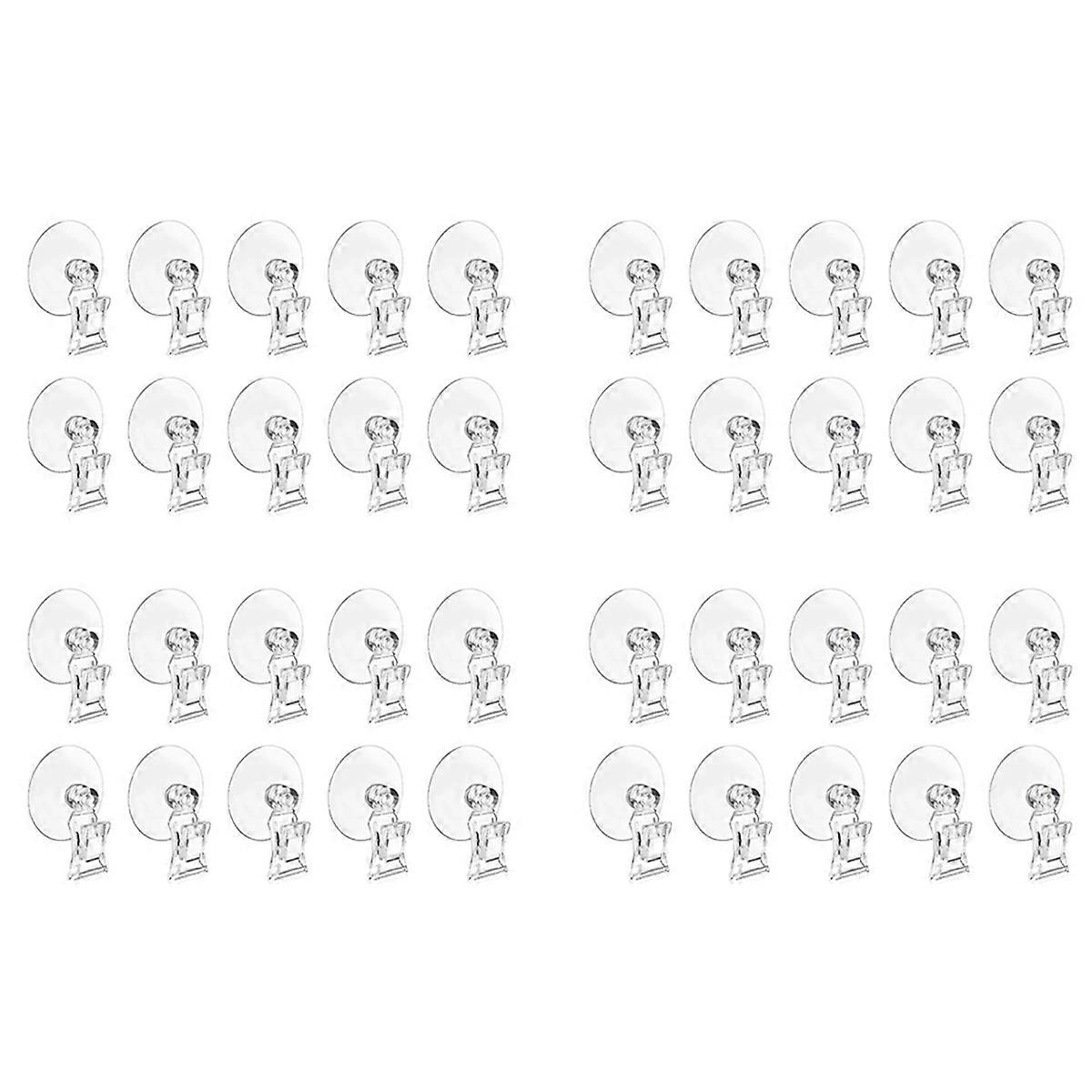 10Pcs Suction Cup Clips Transparent Sucker Clamp