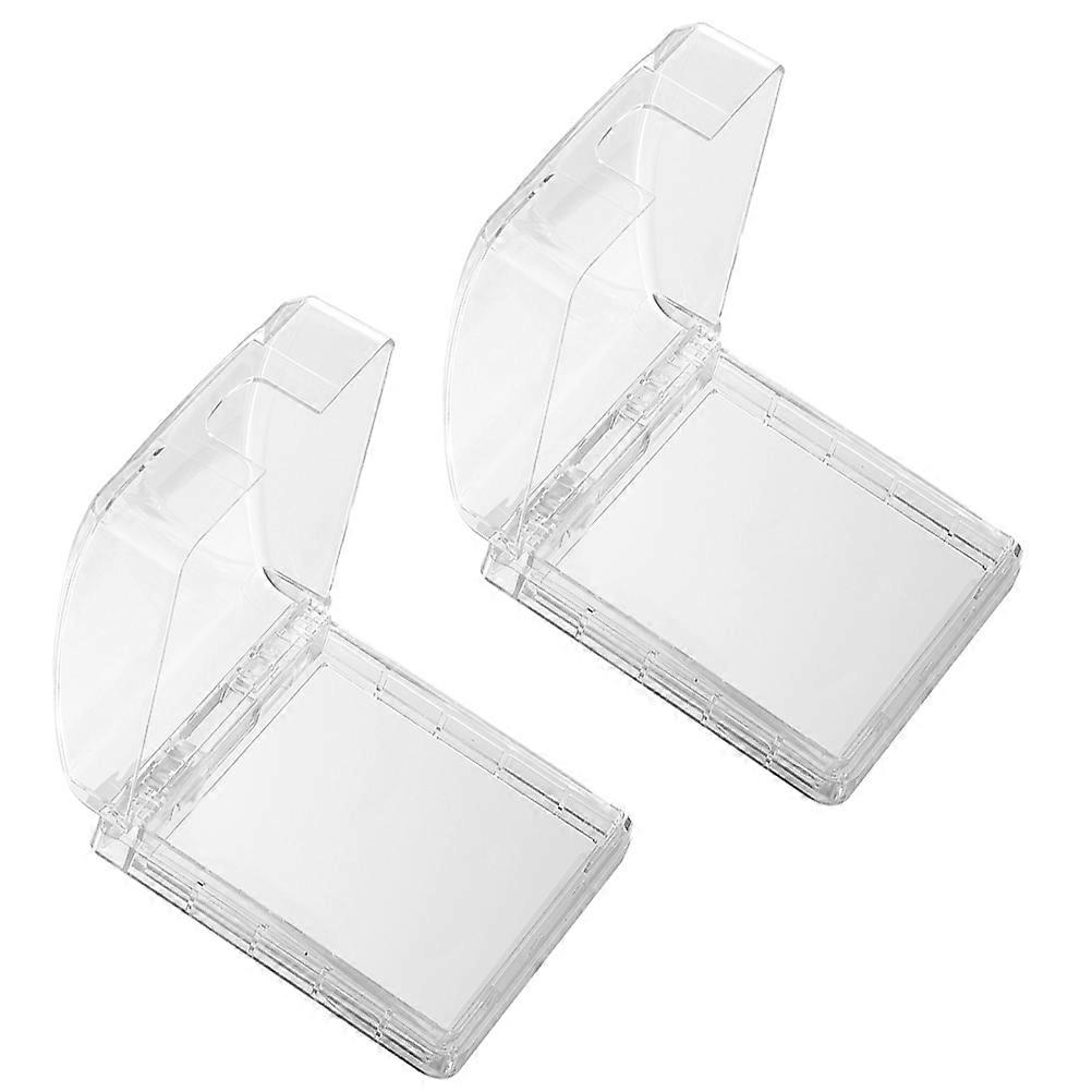 External Plug Sockets Waterproof Wall Light Splash-Proof Box Wall Socket Protector For Balcony Square Shape PC Material 2Pcs