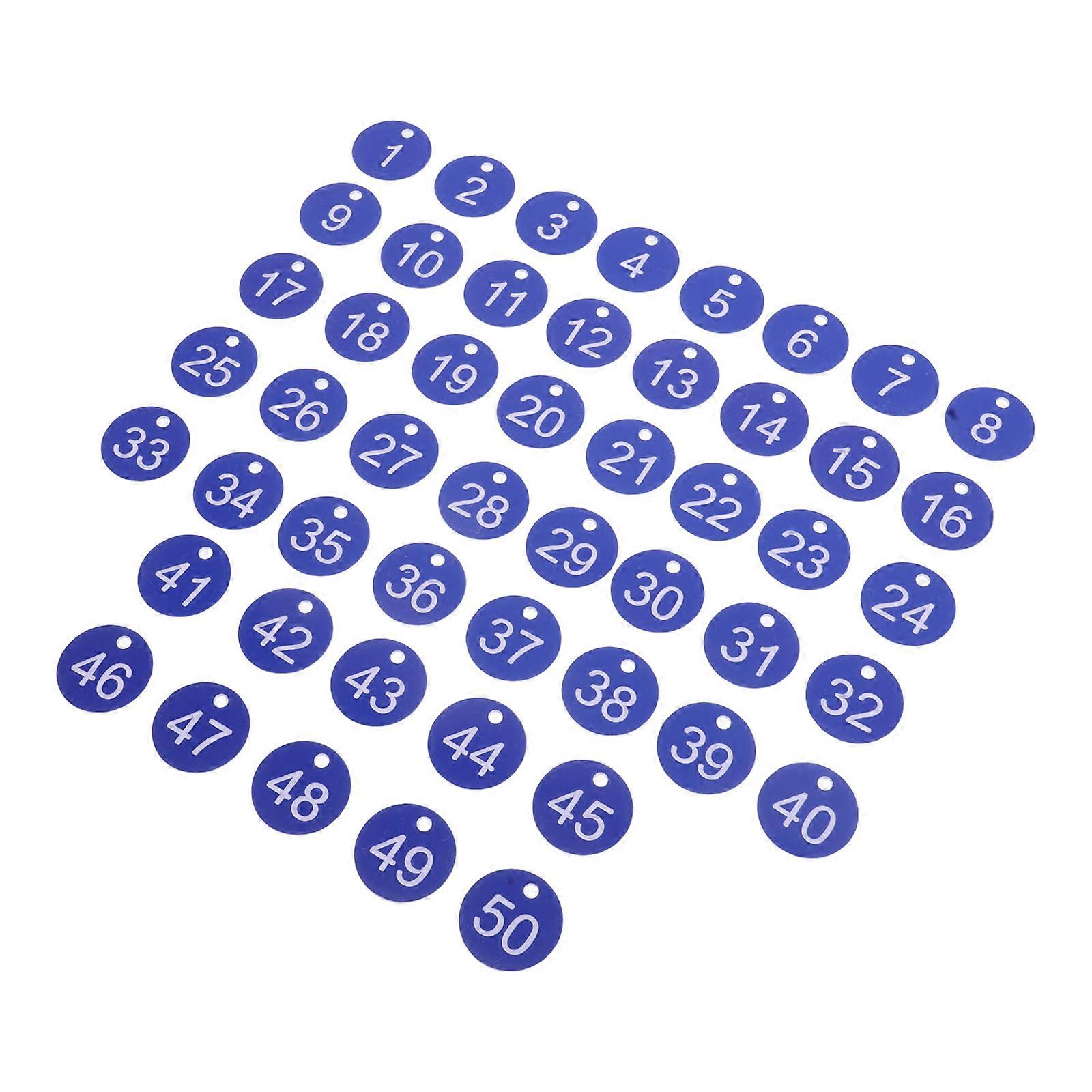 50pcs Plastic Key Identification Tags for Equipment Coding, Luggage Labeling, Camping Gear Organization and Temporary Storage