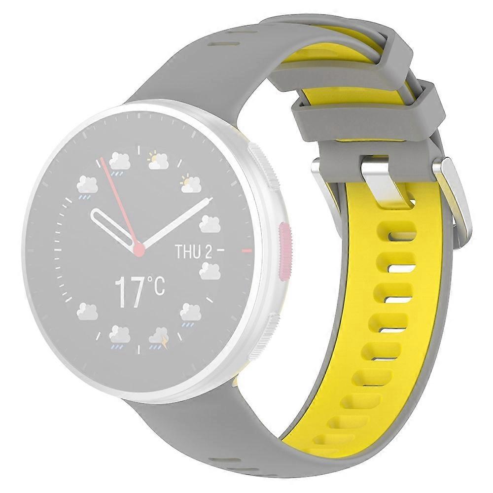 For Polar Vantage V2 Dual Color Silicone Watch Band Replacement Watch Strap with Connecting Rod