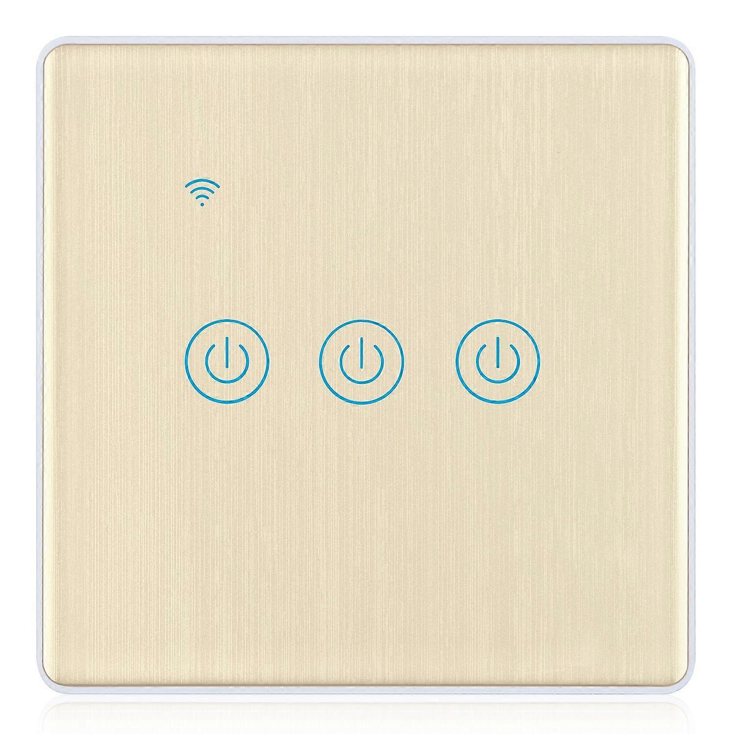DS-101JL-3 3 Gang WiFi Bluetooth-compatible Dual Mode APP Voice Control Smart Touch Wall Switch