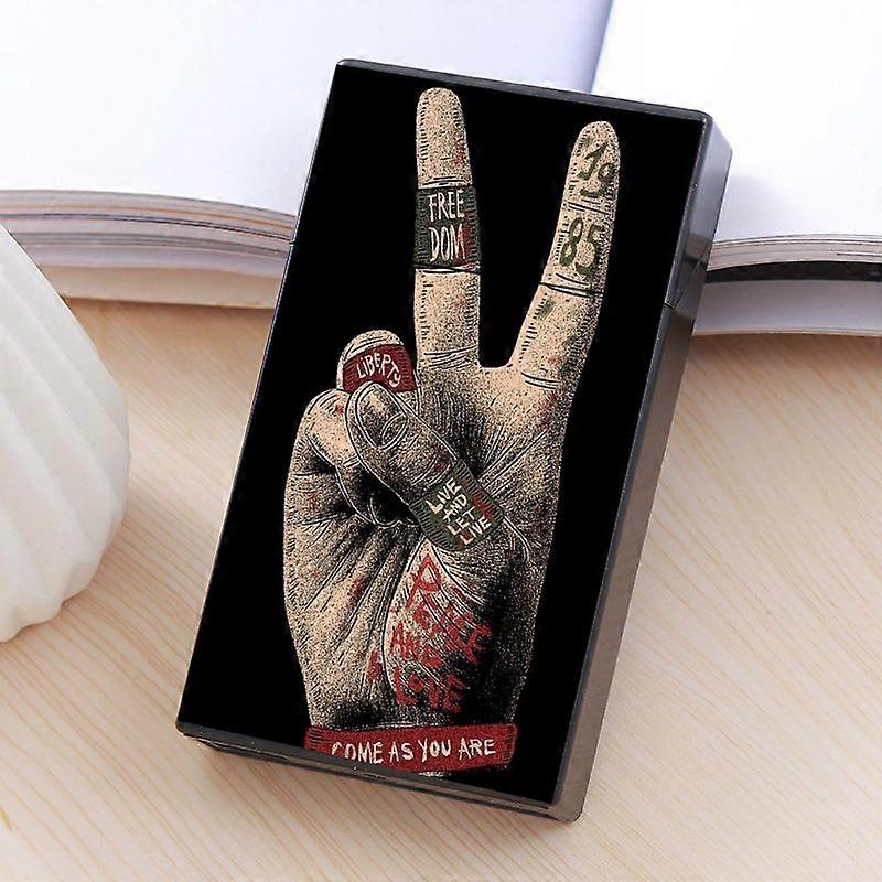 Cross-Border Export Cigarette Boxes For Ladies And Girls, Small And Thin, Automatically Pop Open Cigarette, Hard Box Engraved With Logo