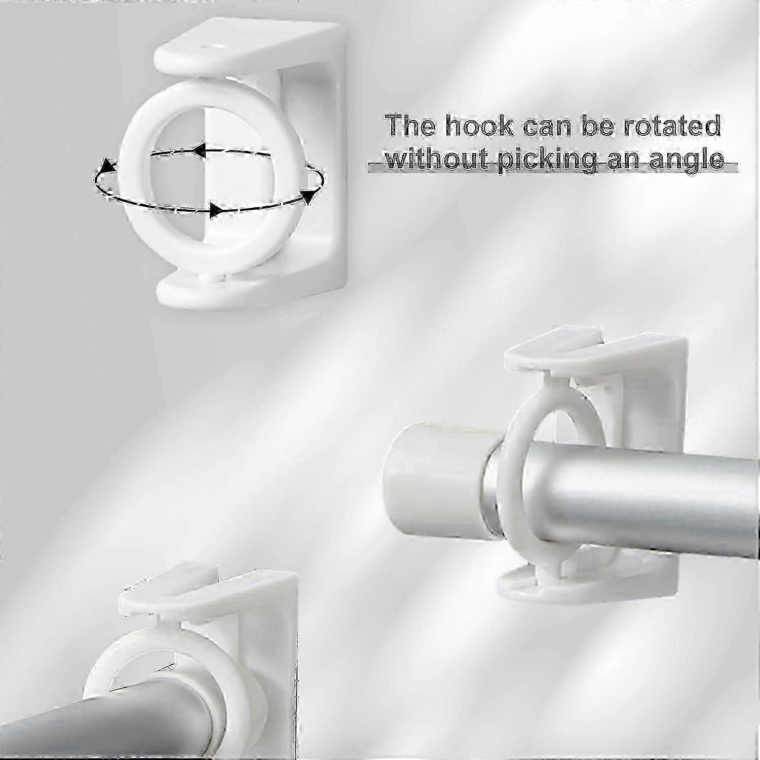 6 Pieces Curtain Rod Bracket Without Drilling Curtain Hook Curtain Hanger Without Drilling Curtain Rod Without Drilling Curtain Hanger Suitable for A