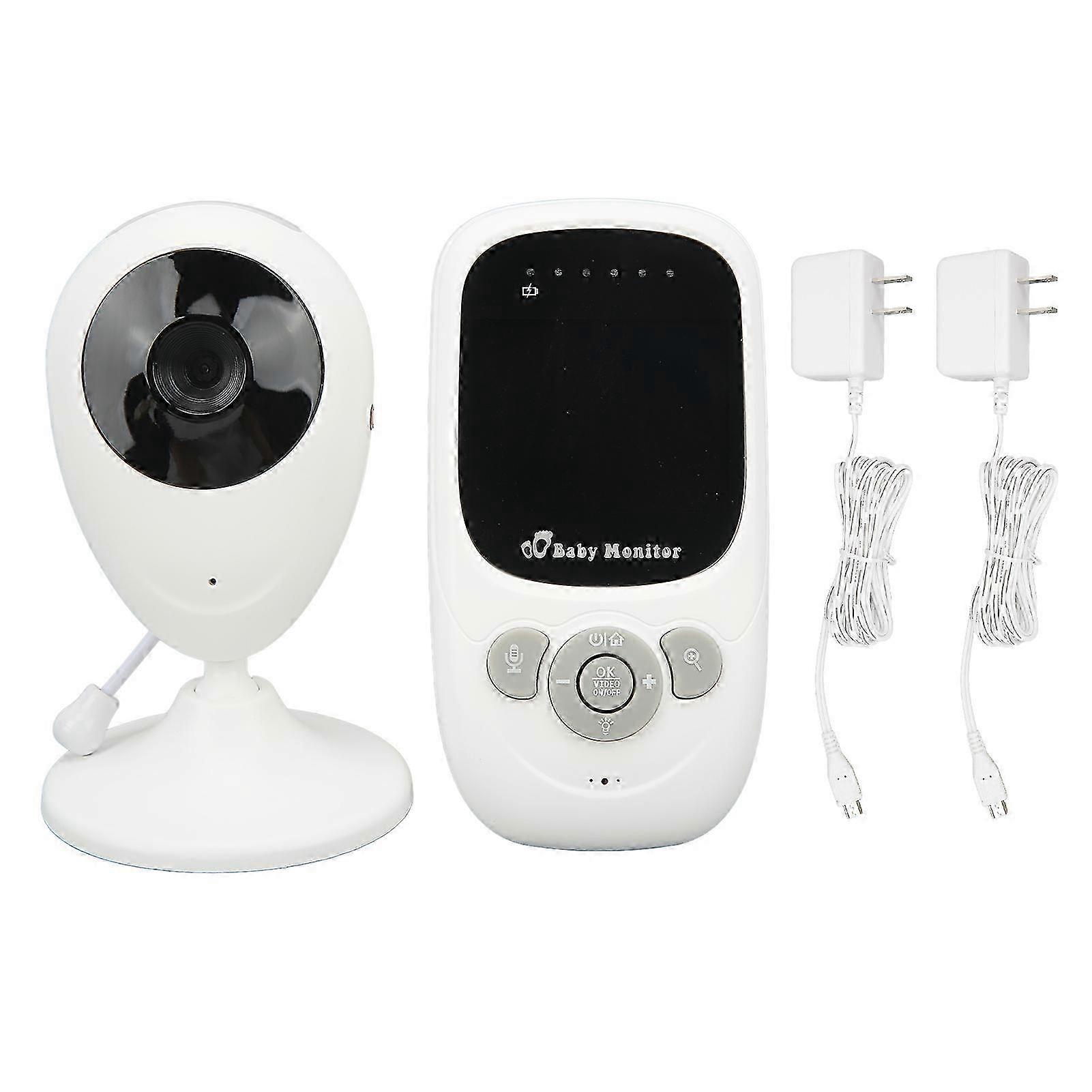 Baby Monitor with 2.4in HD Display, 2.4G Voice Control, Music Playback, Wireless Surveillance for Infants 100240V