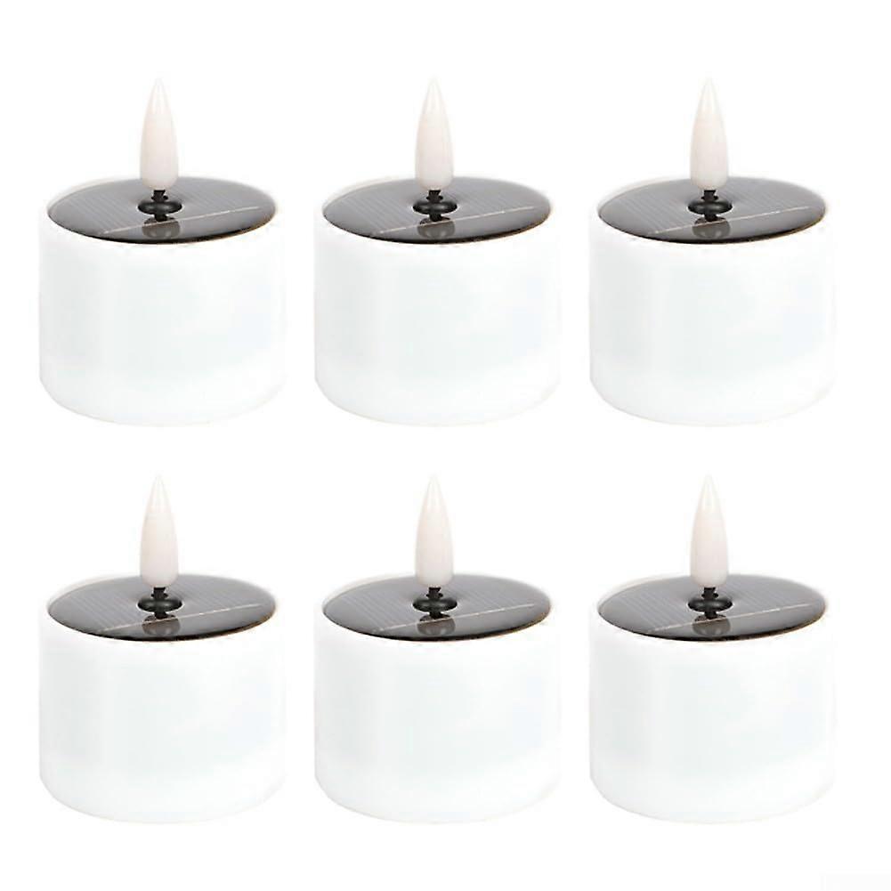 Electronic LED Candles, Flameless Flickering Tea Lights for Wedding, Pack of 6