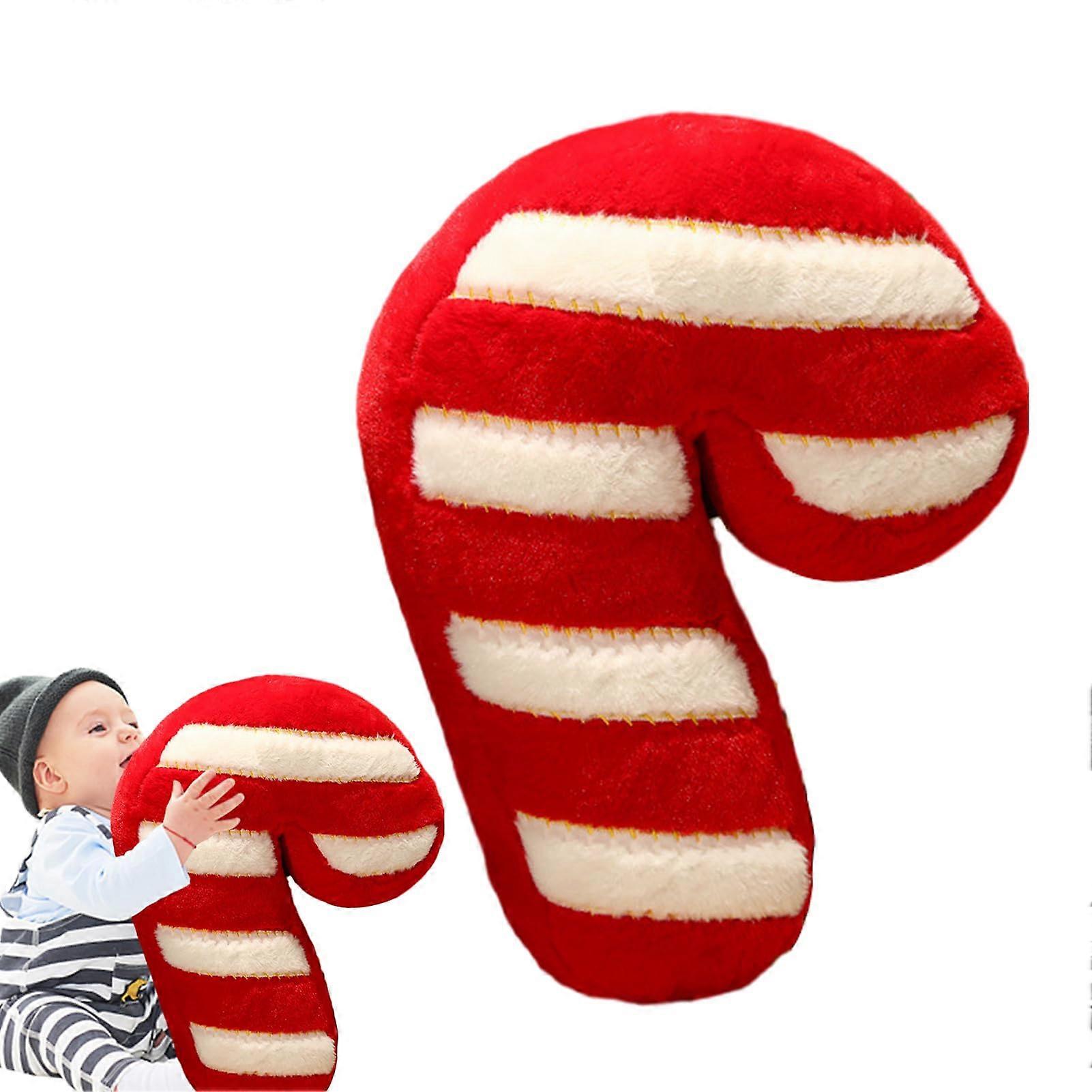Candy Cane Pillow Cute Christmas Throw Plush Cushion 50cm Soft Fluffy