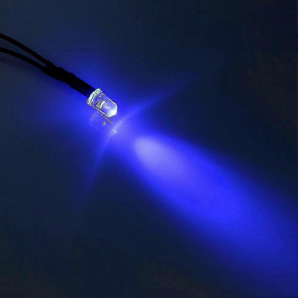 20 X 3 Mm Leds With 20 Cm Cable Dc 12 V Led Ready Wired Mounting Rings Plastic (Warm White)