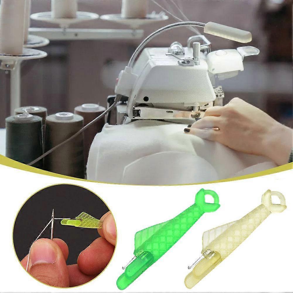 Büyük yeşil 10 adet (A)$ Küçük balık şeklinde plastik iplik geçirici iğne parçası giysi dikiş aksesuarları DIY iplik geçirici küçük araç hızlı iplik geçirici