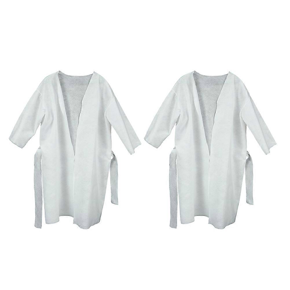 Cotton Bathrobe Women Comfortable Lightweight Foldable Hotel Use 2Pcs