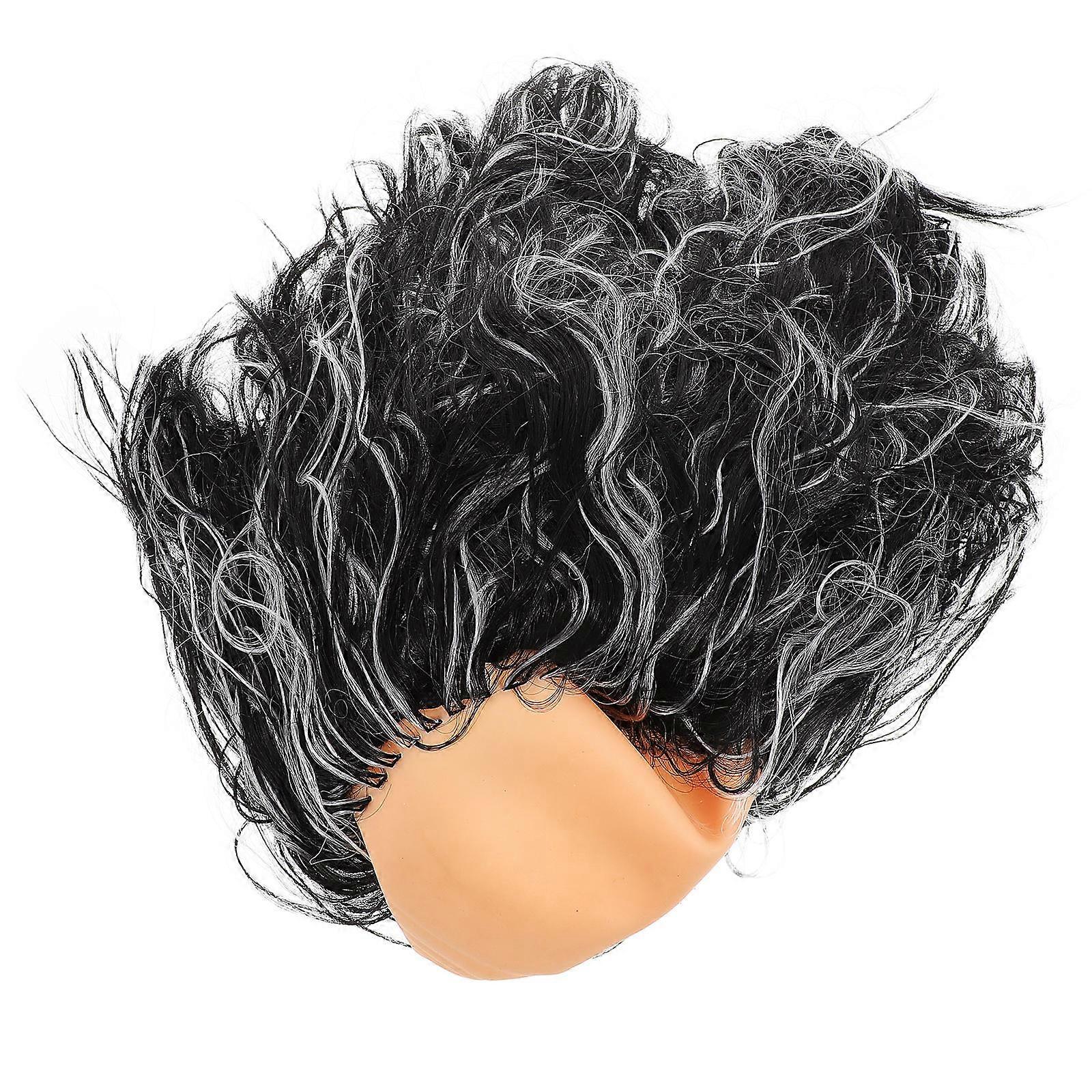 Wigs Men Balding Old Man Wig Cosplay Props Realistic Scalp Design 1Set