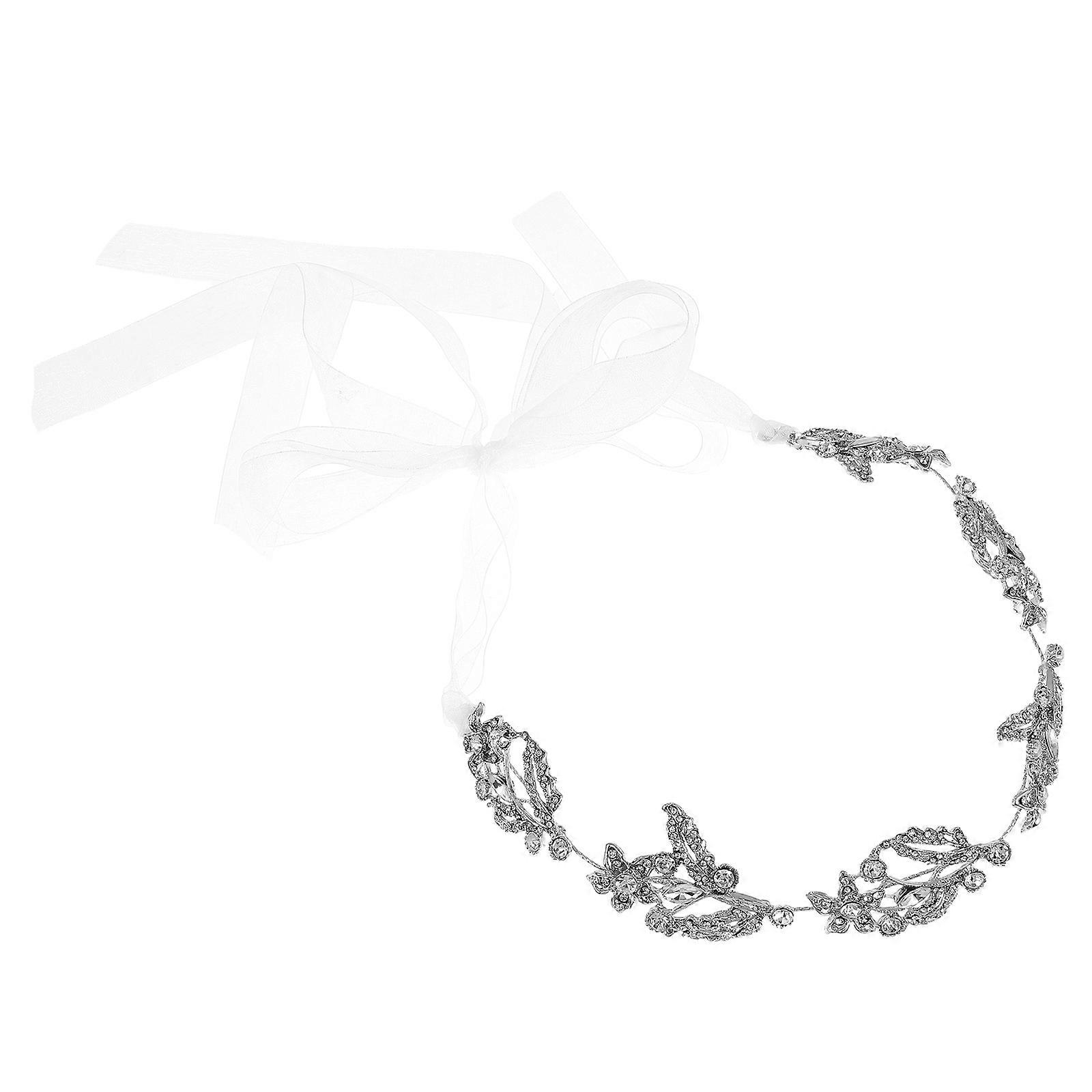 It seems like you've provided a product title or description for a **bridal rhinestone forehead chain** with a **leaf design**. If you're looking to