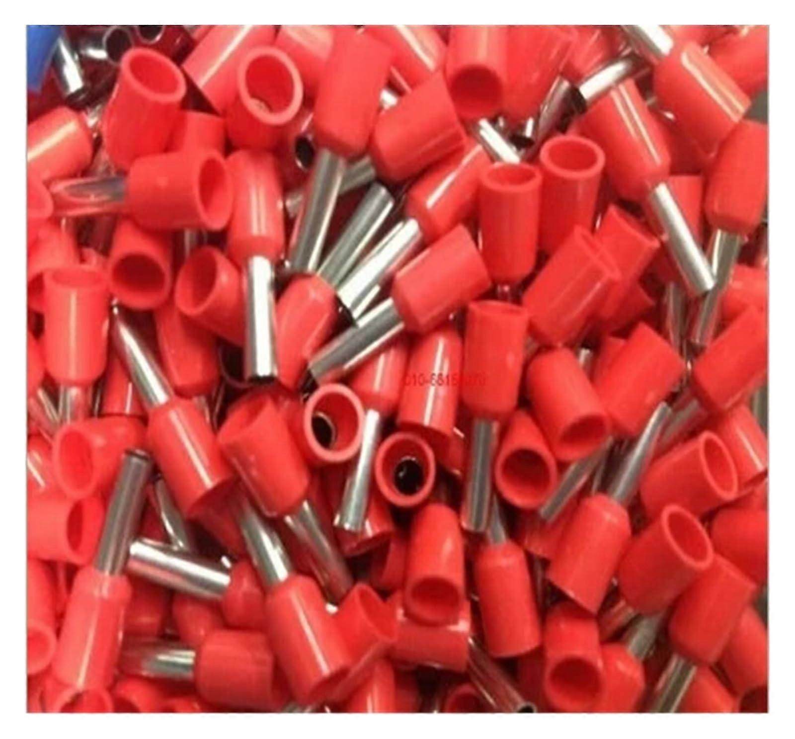 E1508 Insulated Electrical Pin Crimp Terminals Solderless Ferrule Connector for 22-16 AWG Wire, Durable Copper Material