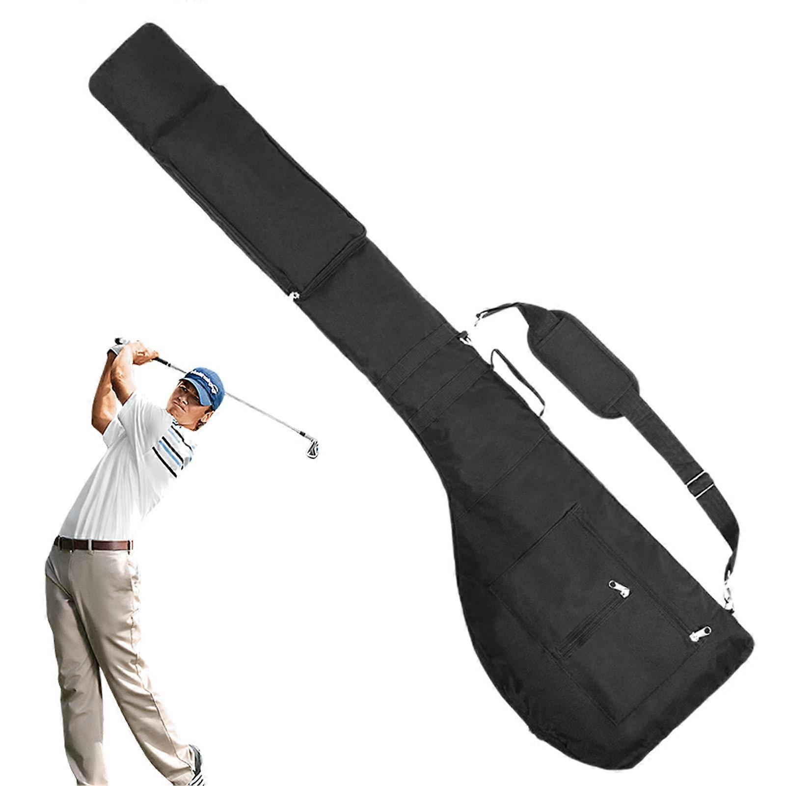 Foldable Travel Golf Case, Portable Lightweight Golf Club Bag, Wear-Resistant Carry Bag, Fits Standard Golf Clubs