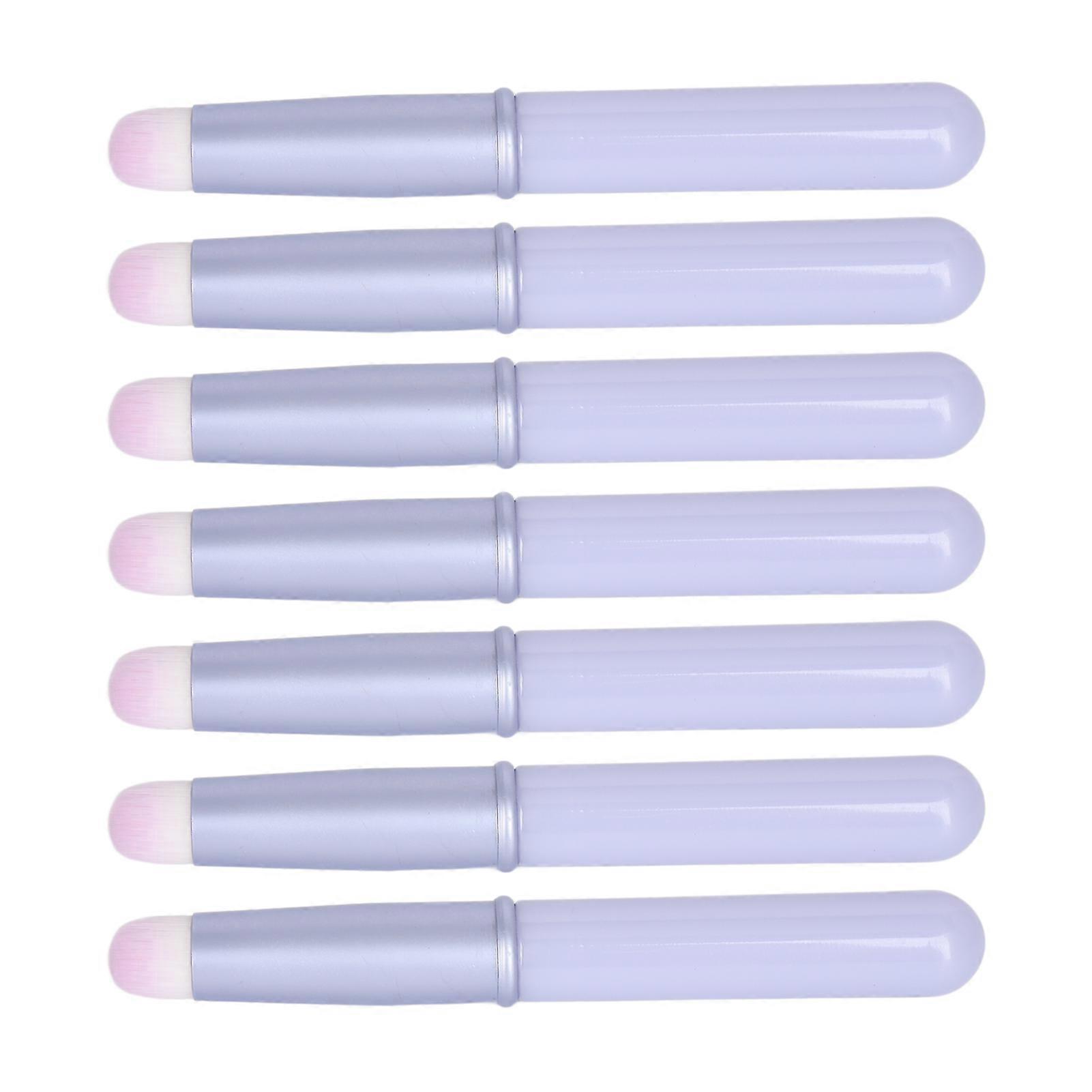 7PCS Makeup Brush Set with Cover Round Head Soft Bristles Concealer Lipstick Face Shadowing Brush Beauty Tool