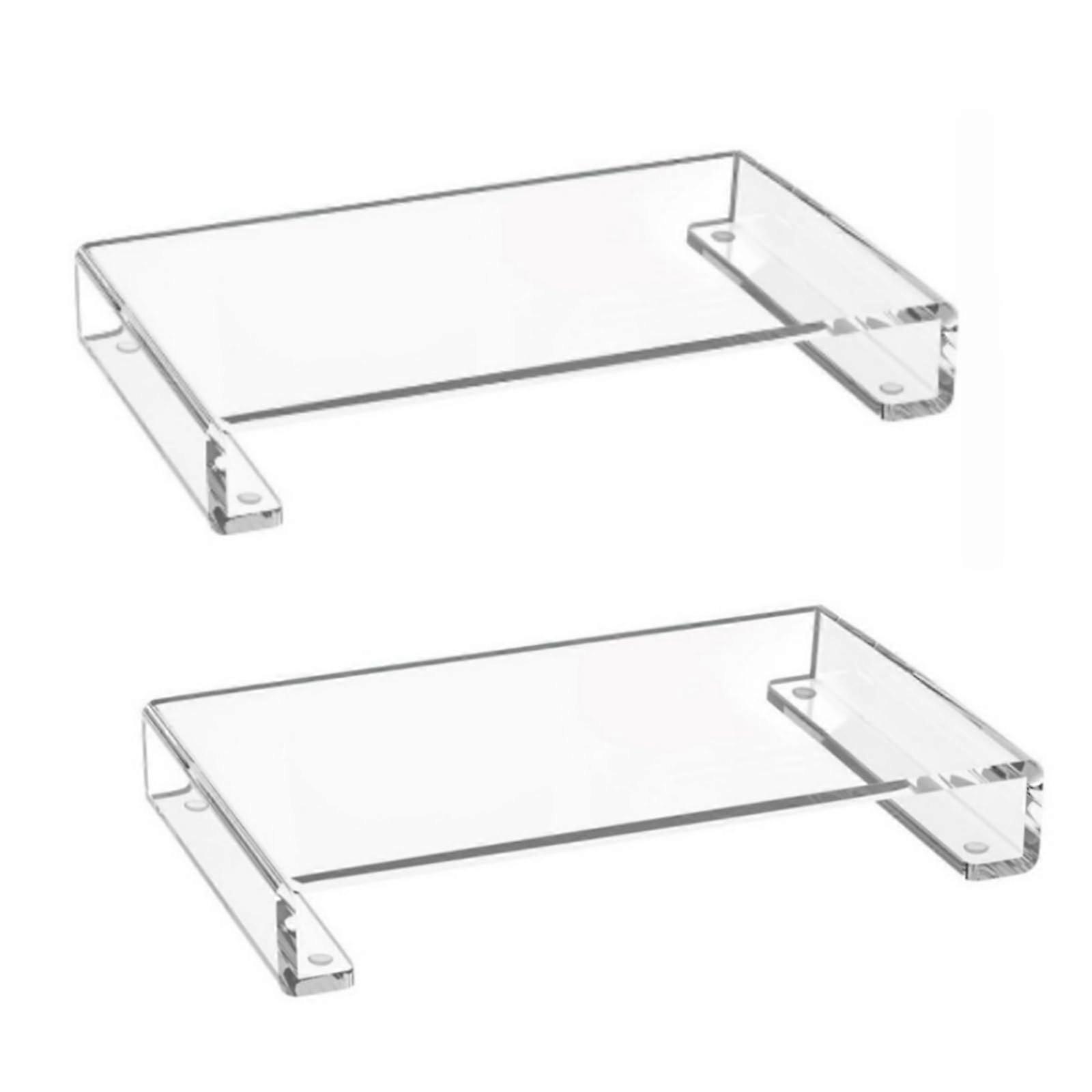 Practical Robust Acrylic Tray Stand Practical Accessory for Kitchen and Living Room Portable for Soap and Small Plants 2 Sets