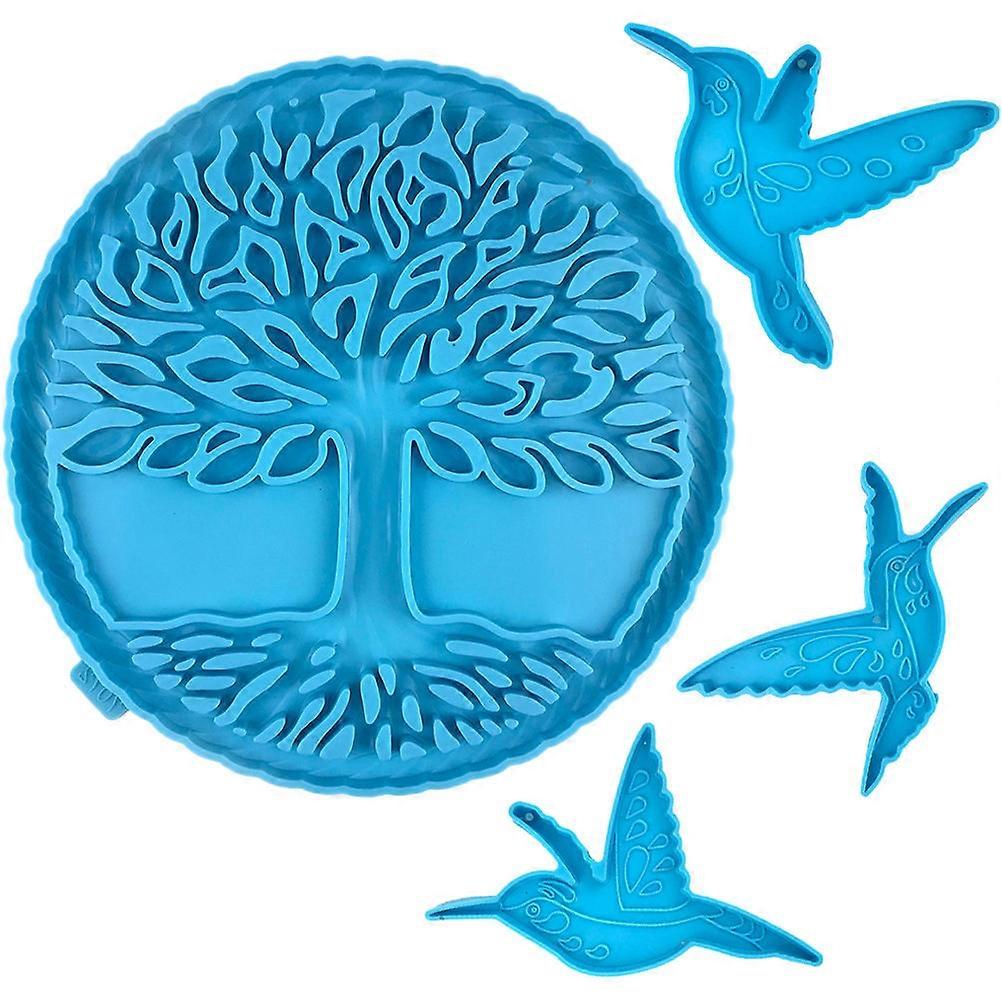 1 Set DIY Silicone Tree & Hummingbird Mold for Wall Art Decoration – Durable Craft Molds for Creative Home Ornament and Hanging Decor