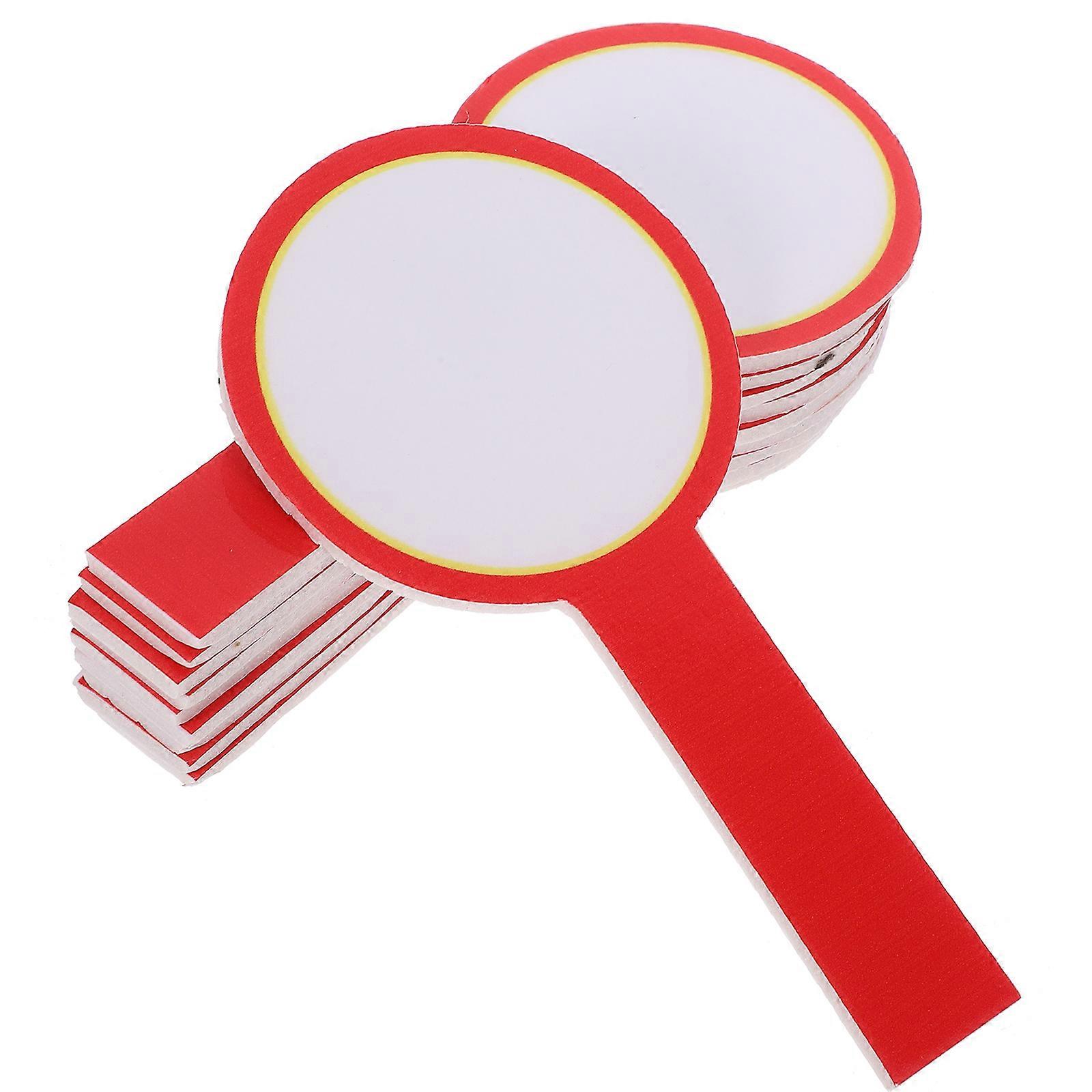 It sounds like you're referring to a product listing or description for **dry erase scoreboard paddles** — handheld whiteboards often used in