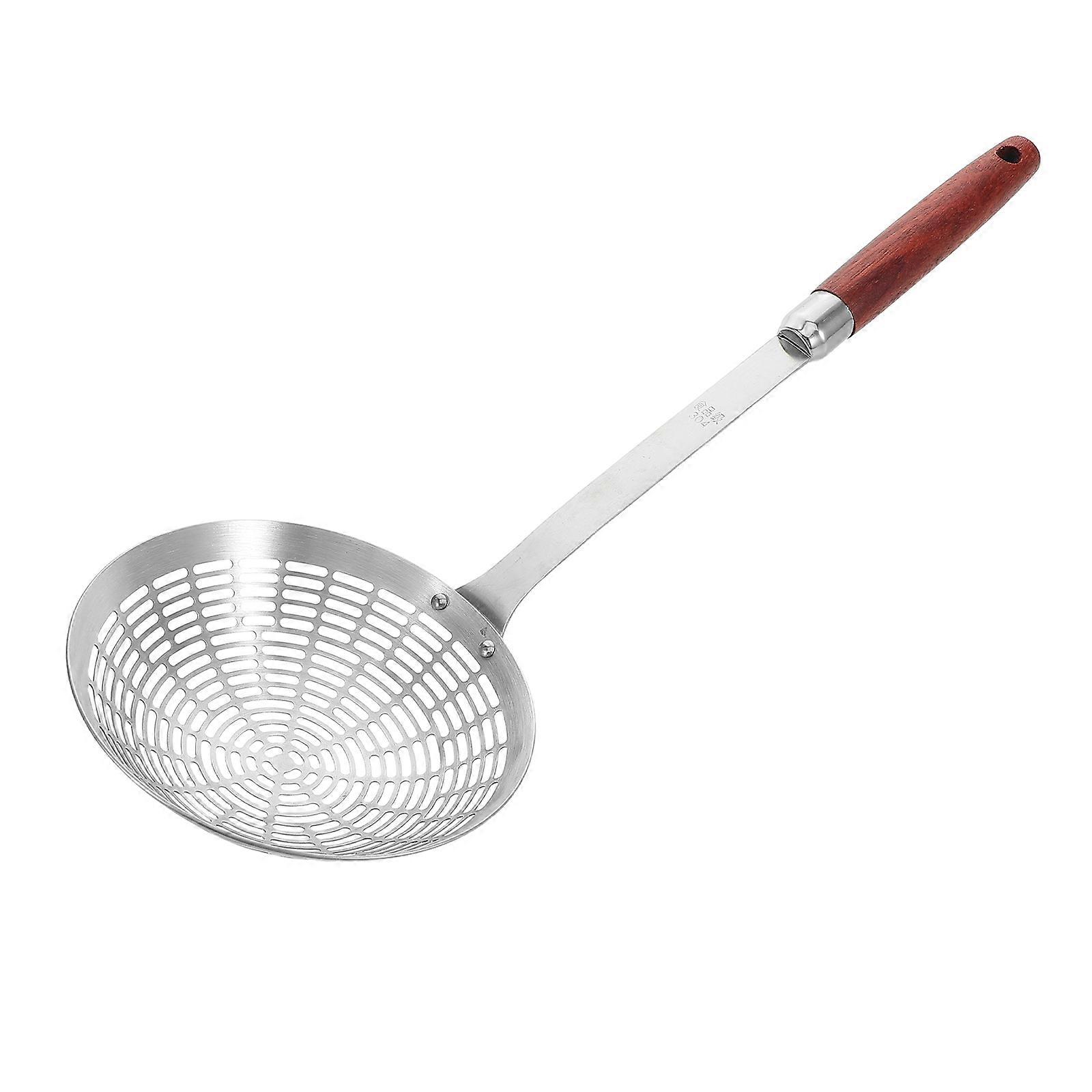 Stainless Steel Skimmer Ladle, Heavy Duty Mesh Strainer for Deep Frying, Hot Pot, and Efficient Oil Filtration – Versatile Cooking Tool for Easy