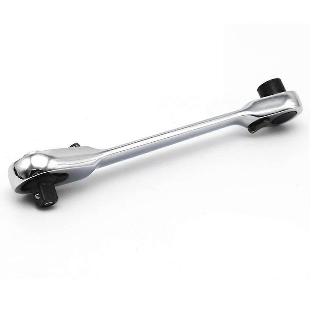 Multifunctional Ratchet Wrench Tool Kit Silver 6.35mm Standard Socket Mechanical Maintenance 1Pcs