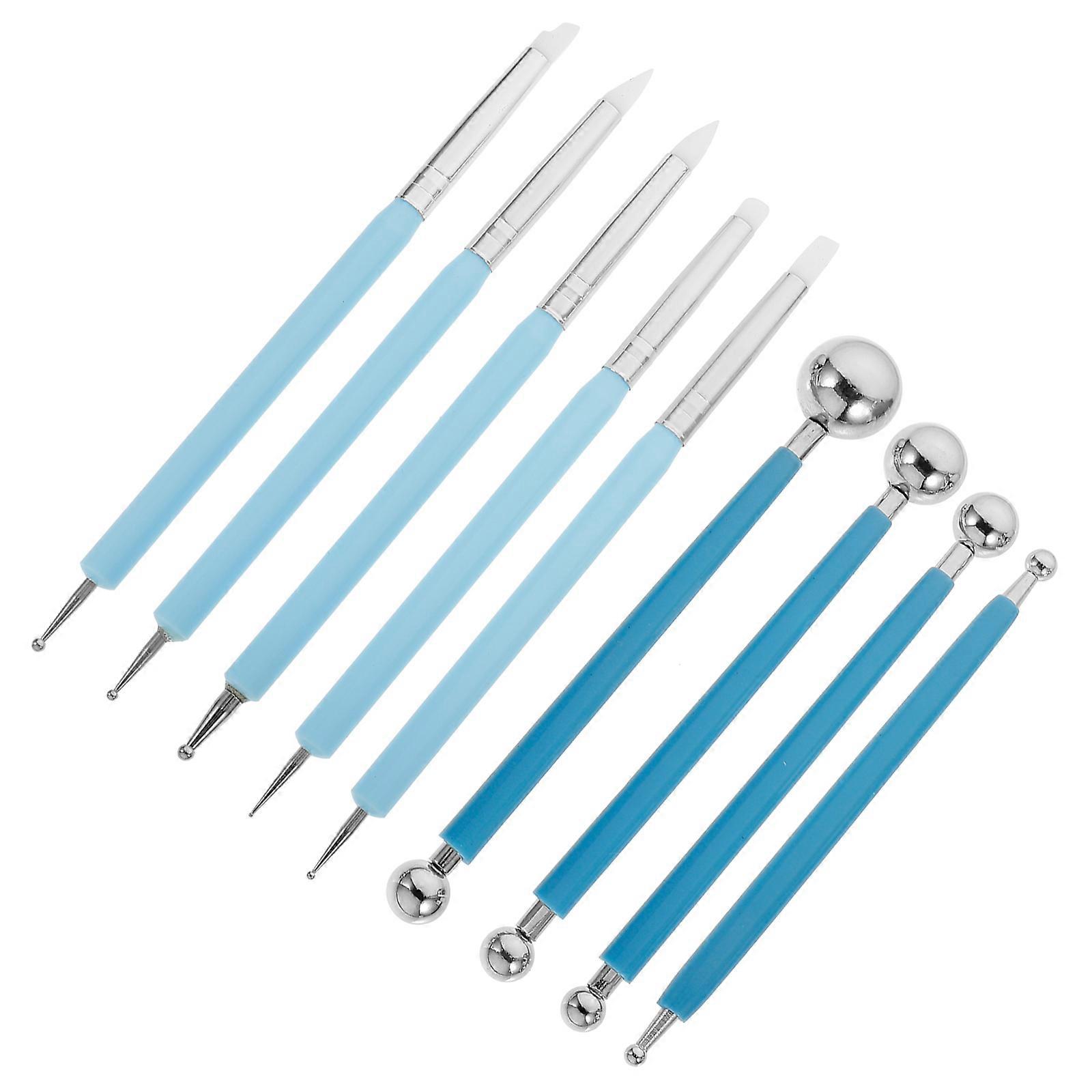 Modeling Tools Set Handmade DIY Clay Tool For Clay Artists Blue 14.5X0.7CM Modeling 1Set