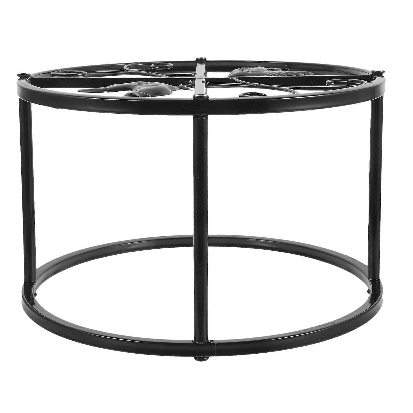 Rust Resistant Metal Chicken Feeder Holder with Sturdy Circular Support Frame for Poultry Water Fountain Stand – Easy Installation for Indoor and
