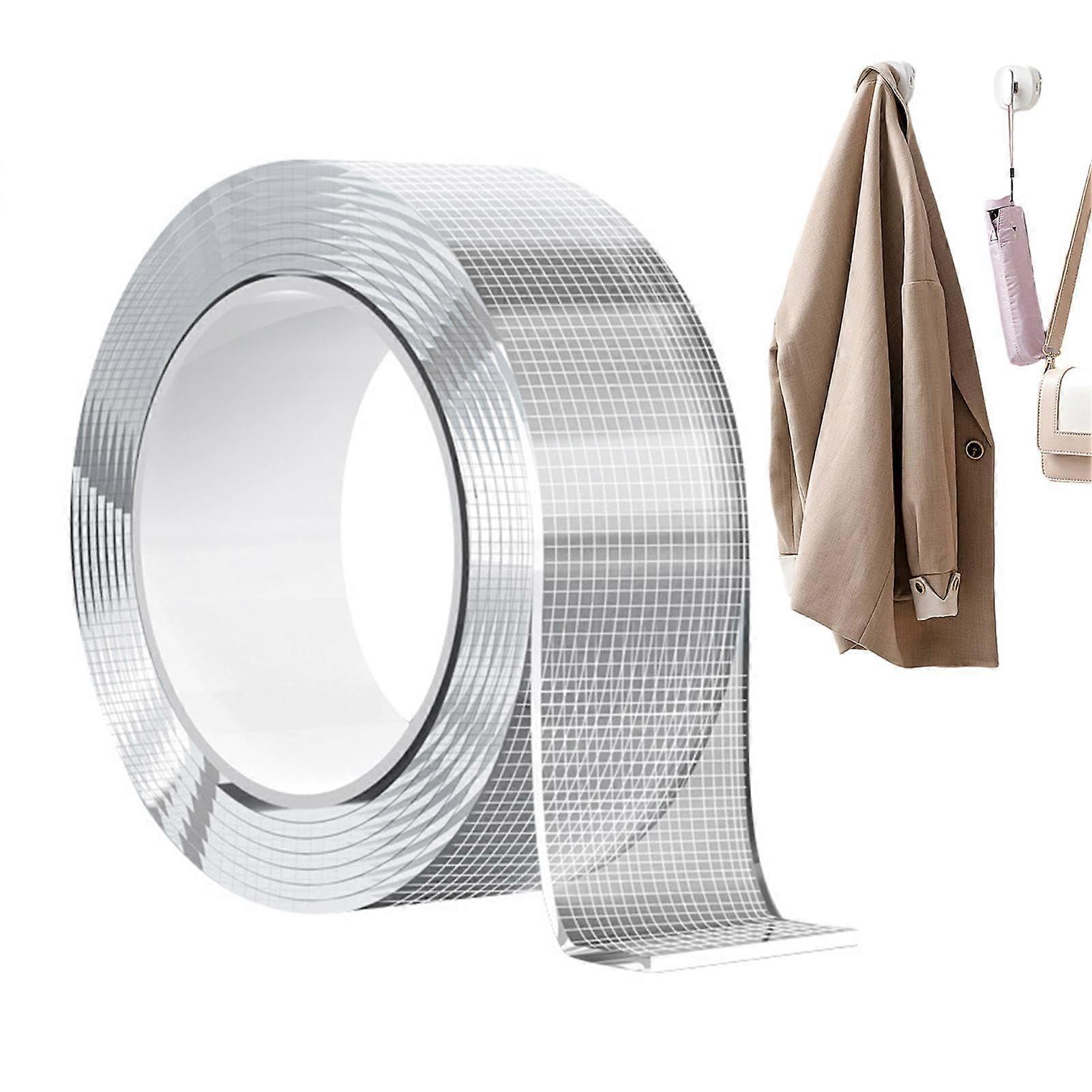 Transparent Double-Sided Nano Adhesive Tape, 2mm Thick, 3CM Wide, Durable Multi-Purpose Clear Sticky Tape for Carpet