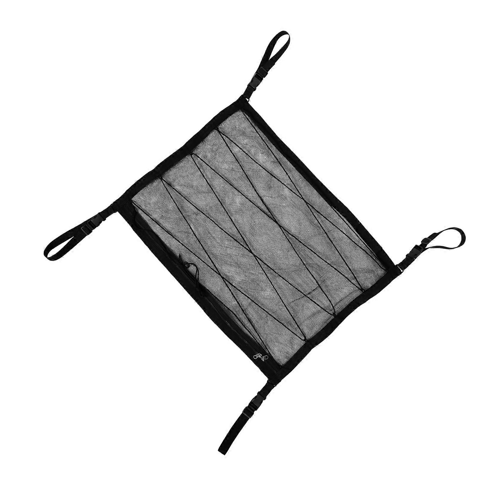 SUV Roof Cargo Net Organizer, DoubleLayer Storage Bag with Drawstring