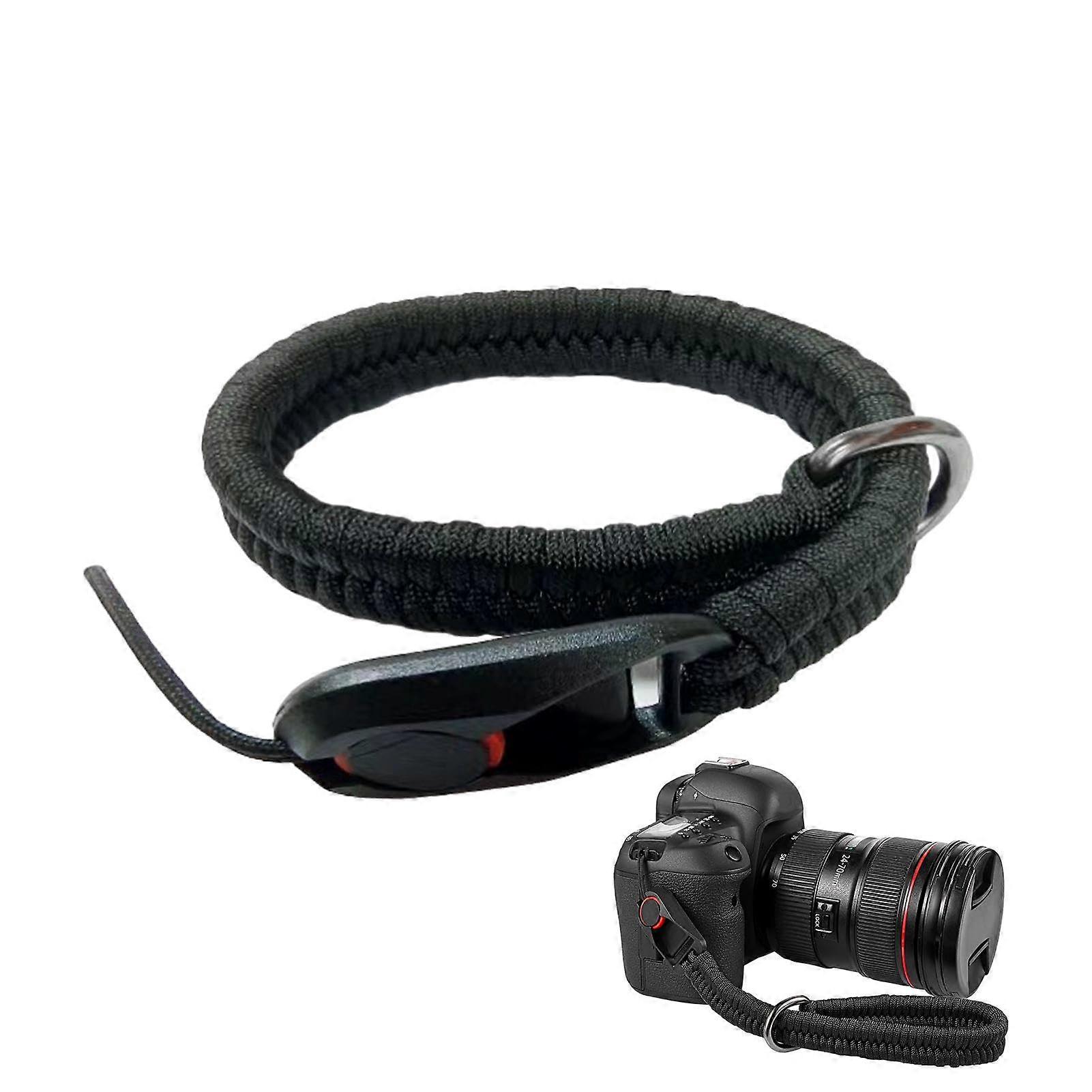 Quickrelease neck strap for photographers, wrist strap for camera, Black