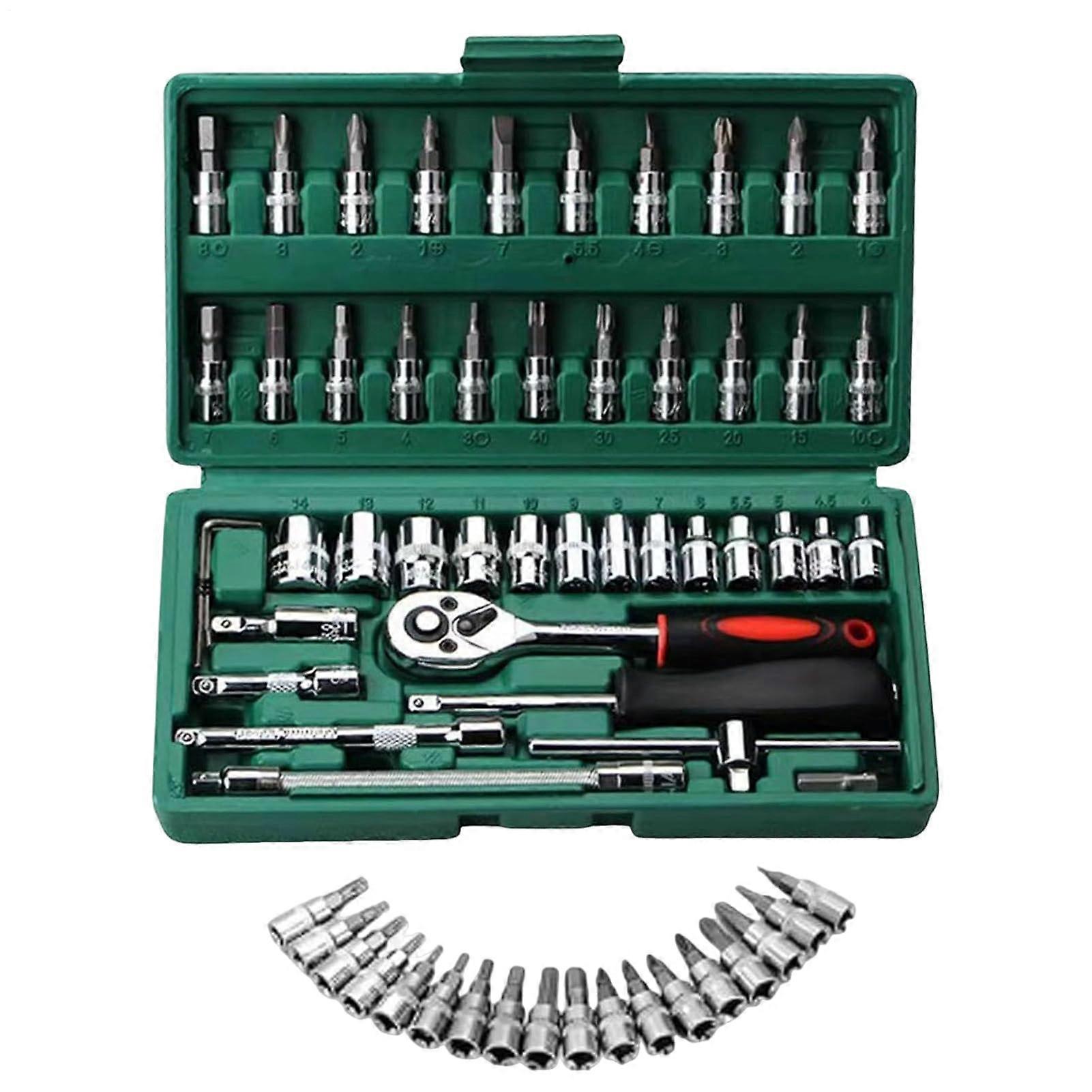 Cordless Impact Wrench for Auto Repair and Maintenance, Electric Ratchet Socket Set with Non-Slip Grip for Workshop and Tire Changes, Green