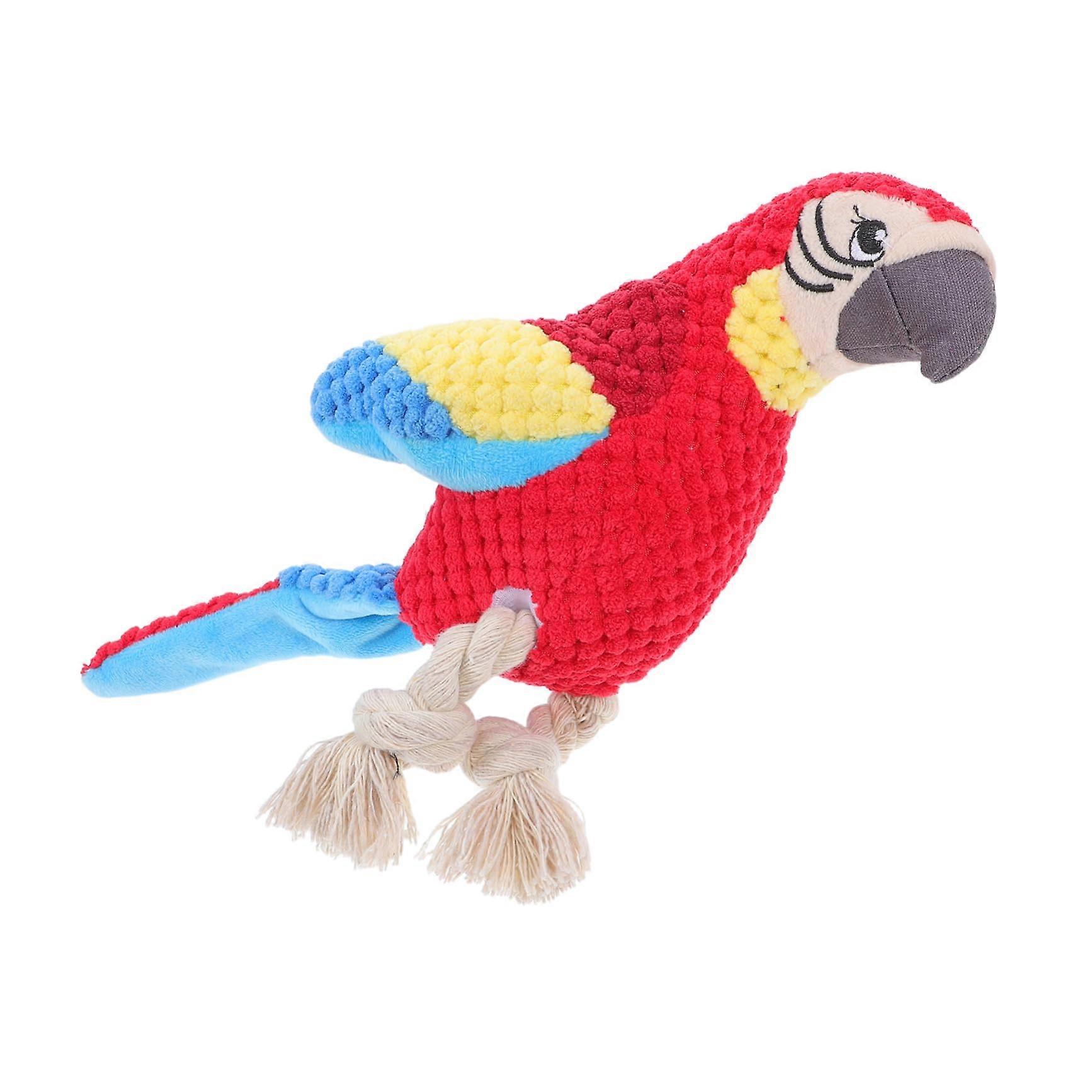 Plush Parrot Interactive Squeaky Toy for Dogs, Stimulates Hunting Instinct, Durable and Protects Furniture, for Indoor and Outdoor Use