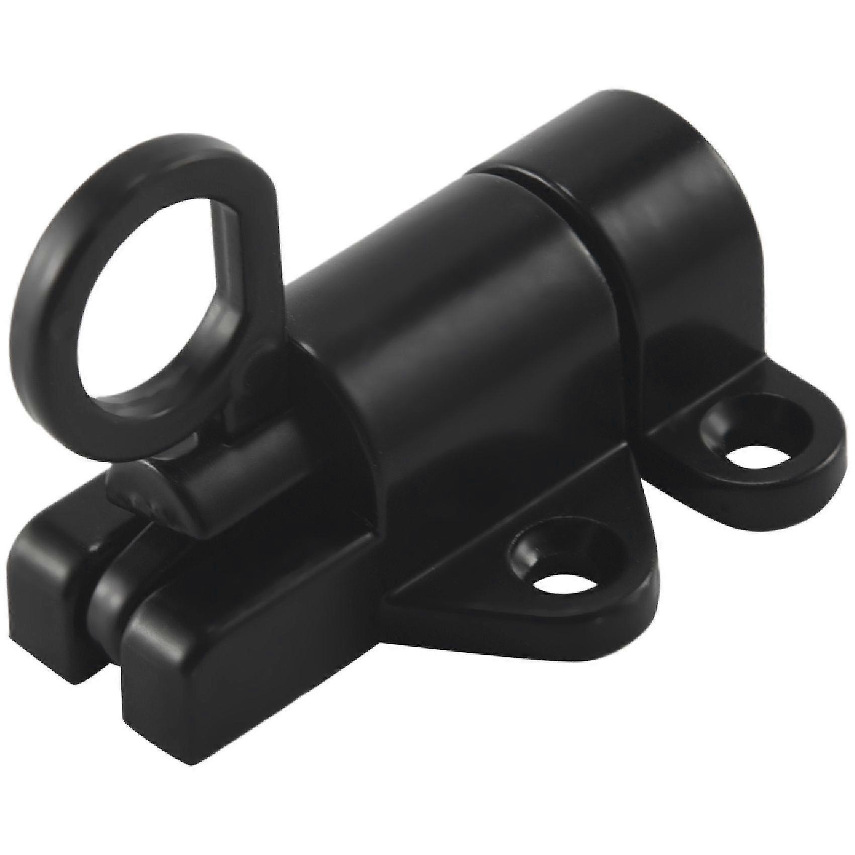 Aluminum Alloy Security Automatic Window Gate Lock Spring Bounce Door Bolt Latch, Black