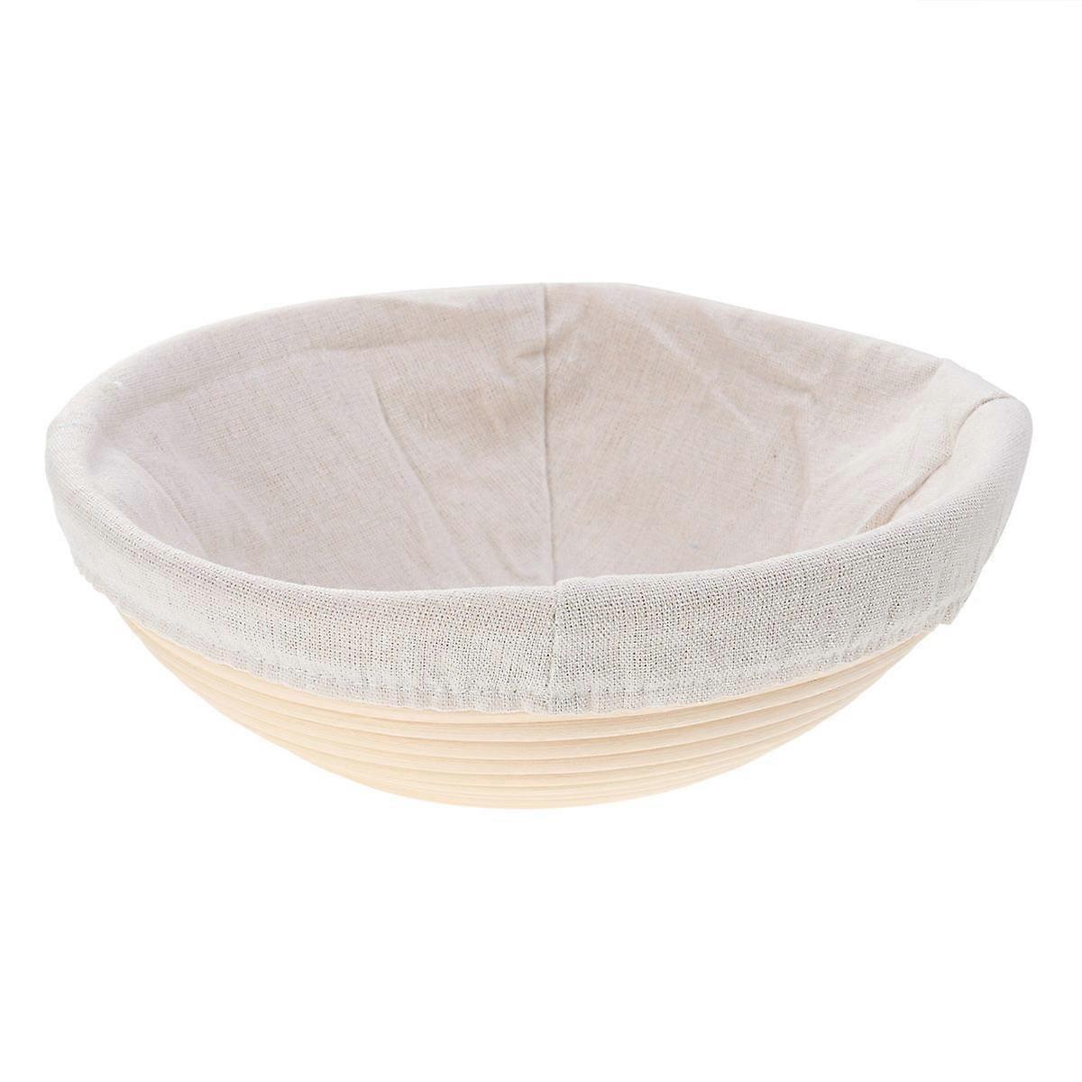 Bread Proofing Basket Banneton Rattan Organizer Round Linen Material For Baking Bakers 1Set