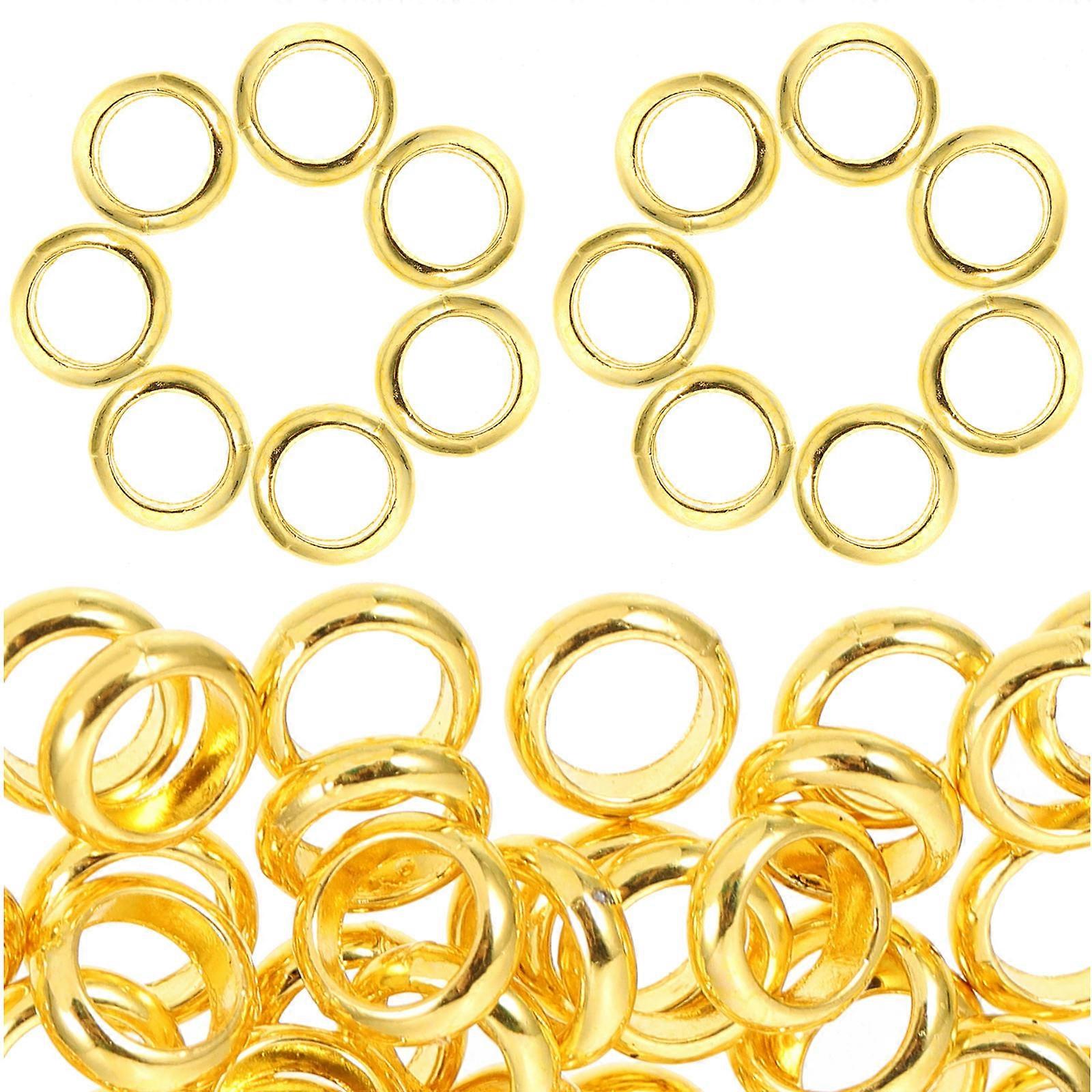 100pcs Large Hole Alloy Jewelry Spacer Beads for Crafts Making