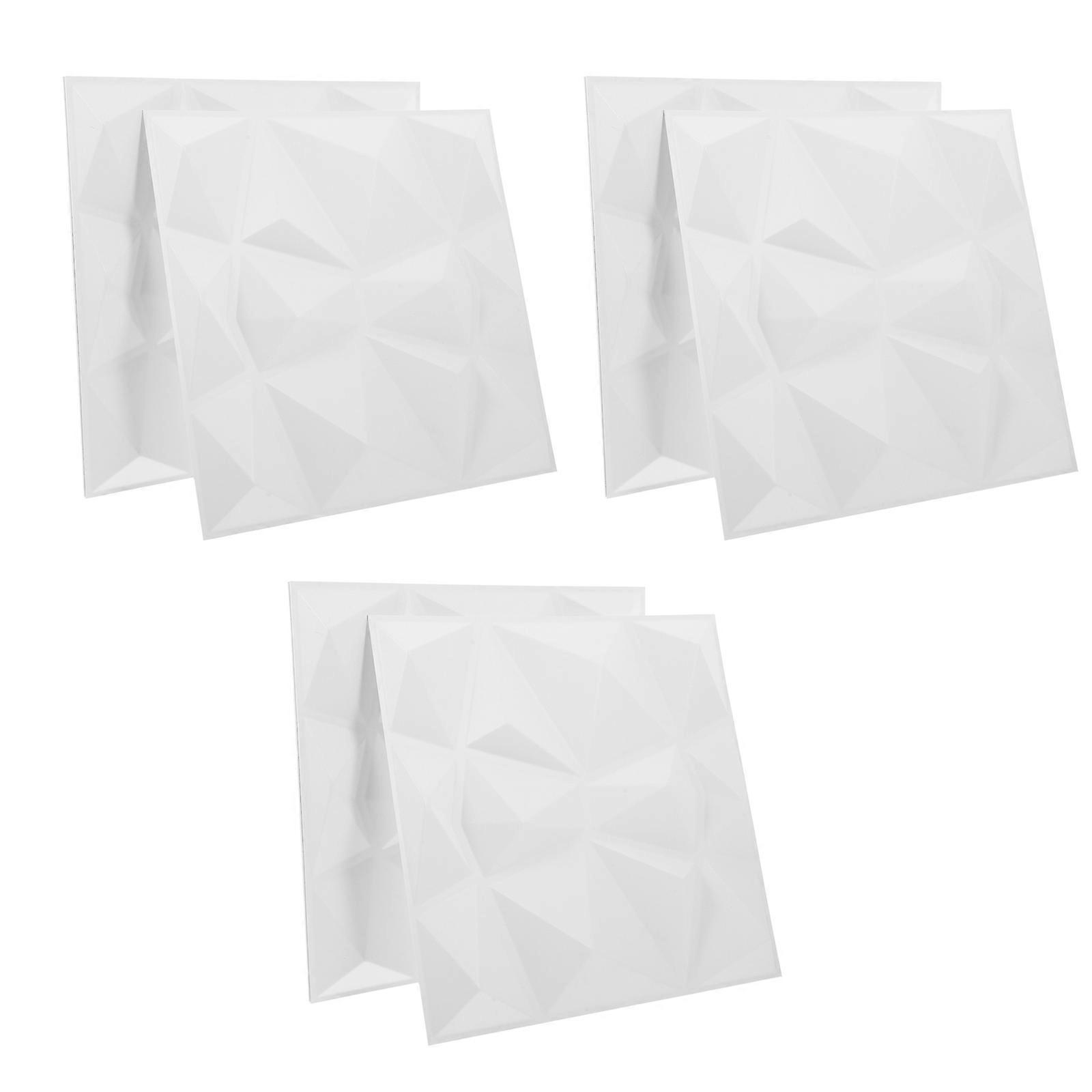 White PVC 3D Wall Panels with Realistic Effect for Home Accent Walls Easy Installation