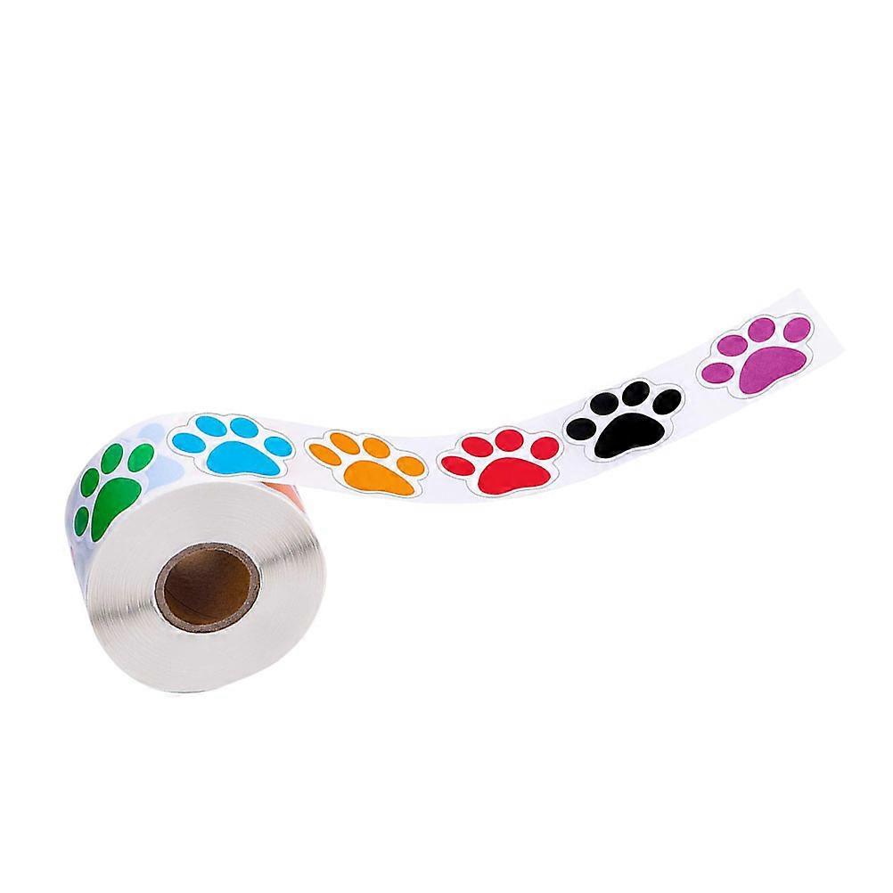 Multi Color Animal Footprints Sealing Stickers for Candy Bags and Craft Projects 500pcs per Roll