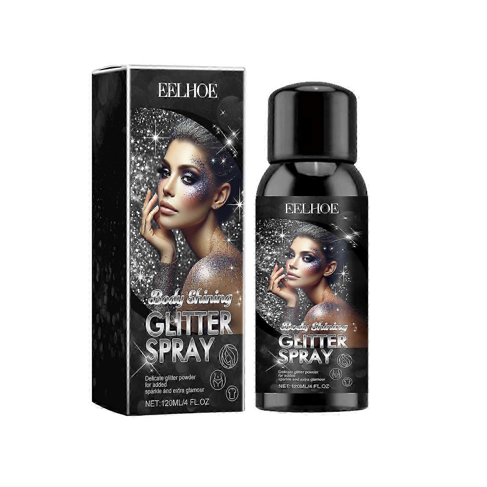 Stage Makeup Glitter Spray - Langvarig lysende highlighter for kropp, hår og ansikt