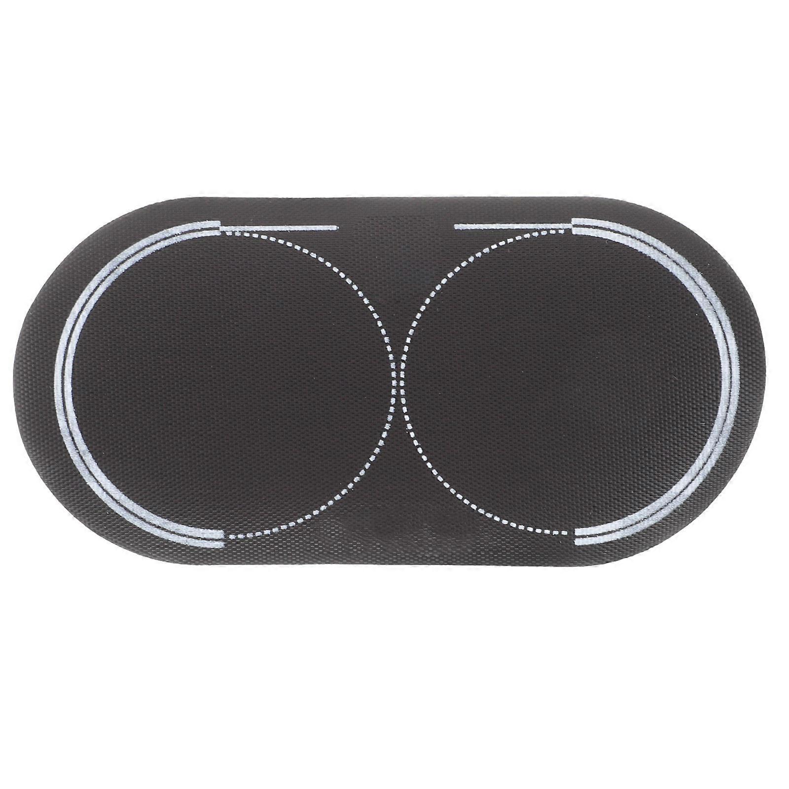 Black Protective Drum Sticker for Double Pedals with Cloth Material Reusable and Durable 6.5 Inch