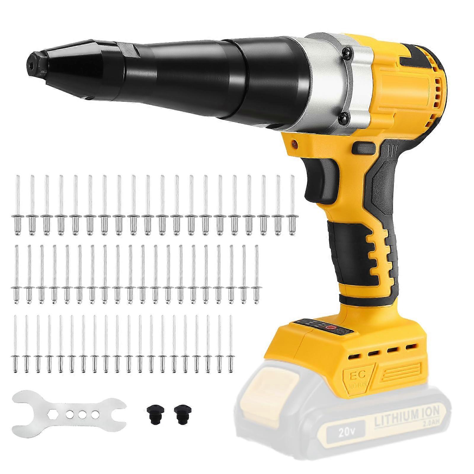 Battery Rivet Gun Compatible with Dewalt 18V (No Battery)