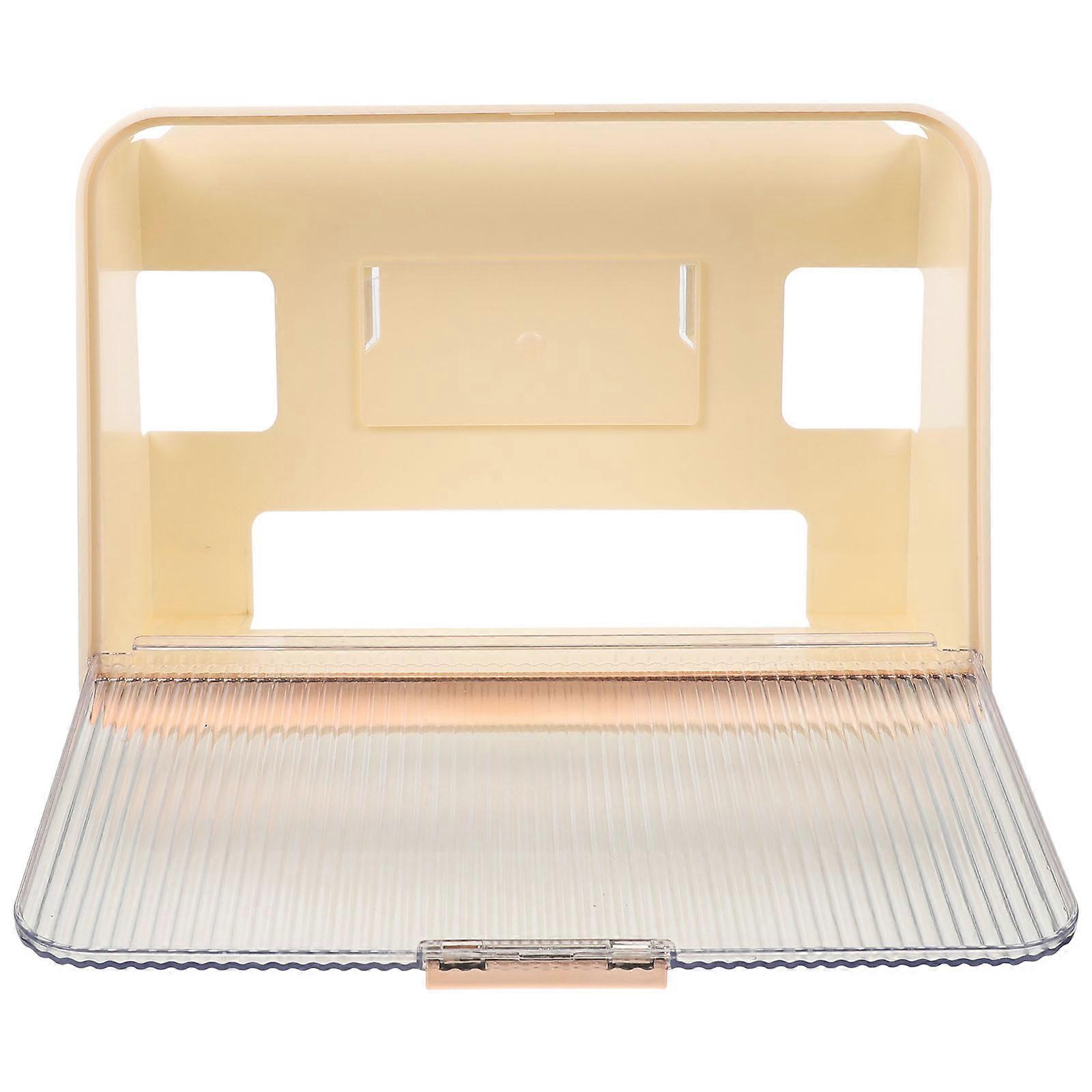 Beige ABS Router Storage Box for Wall Mount Organizer with Large Capacity for Storage 7.8"x4.3" "