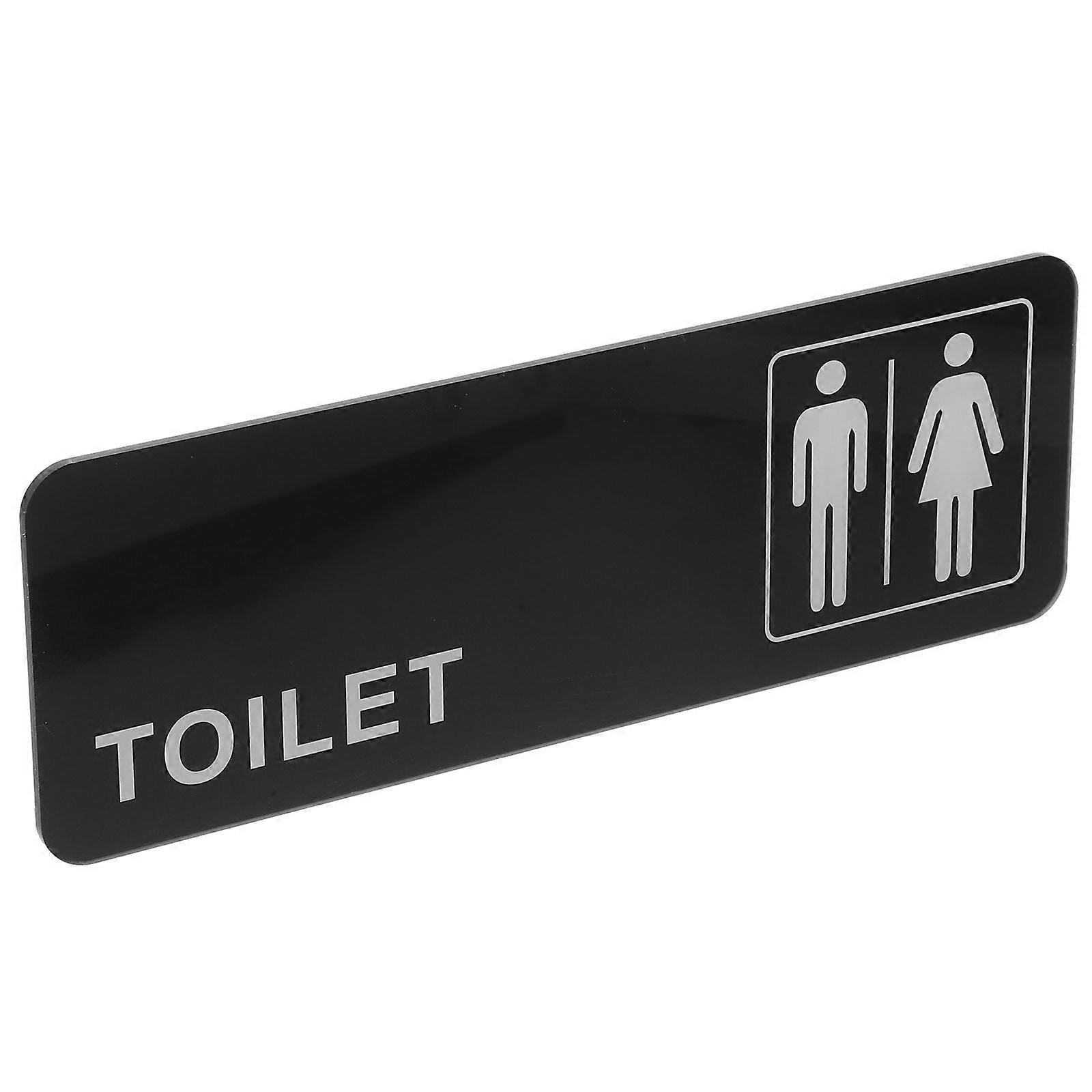 Durable Self Adhesive Bathroom Sign with Clear Men/Women Symbols for Doors Easy Install Restroom Identification for Businesses, Hotels, Shops and